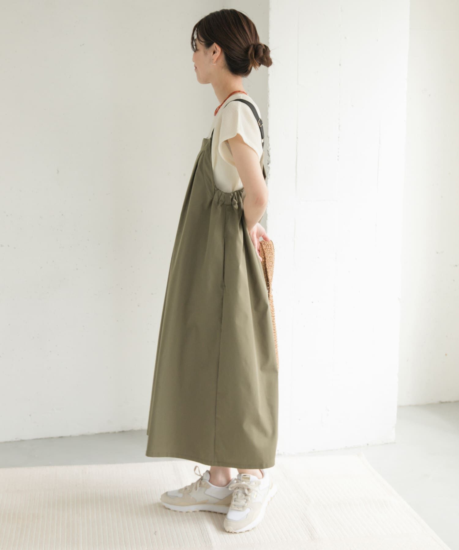 URBAN RESEARCH DOORS「『WEB/一部店舗限定カラー』『UR TECH POLIsh POLI』ワークジャンスカ」|ワンピース|