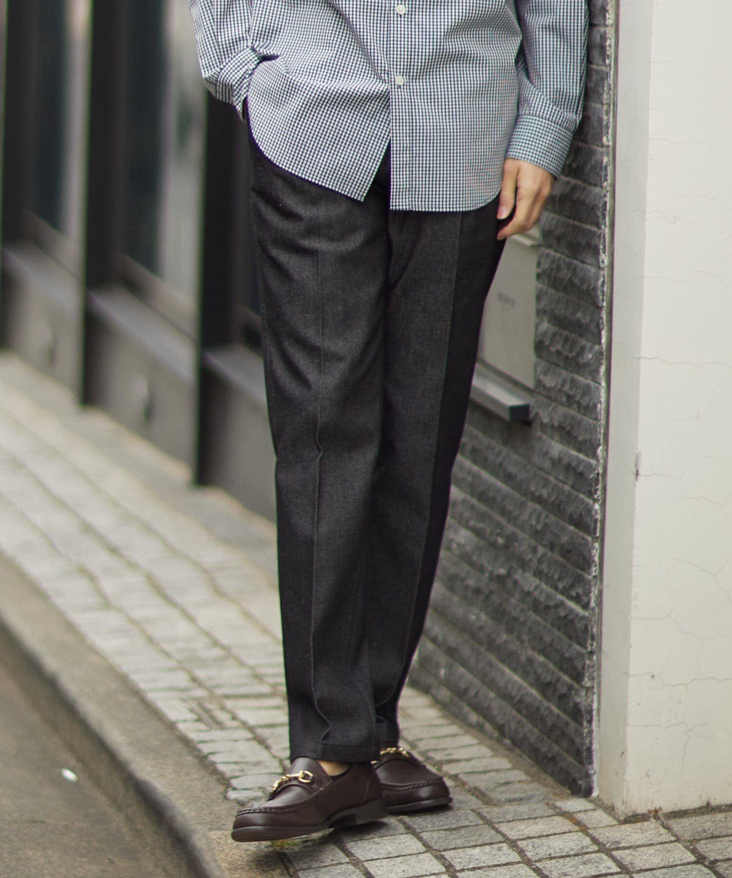 URBAN RESEARCH ROSSO「『XLサイズあり』デニムスラックスパンツ」|デニム|ブラック