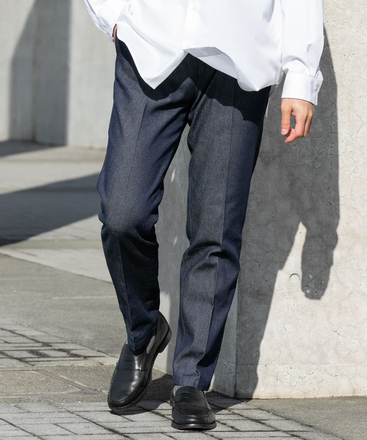 URBAN RESEARCH ROSSO「『XLサイズあり』デニムスラックスパンツ」|デニム|インディゴブルー