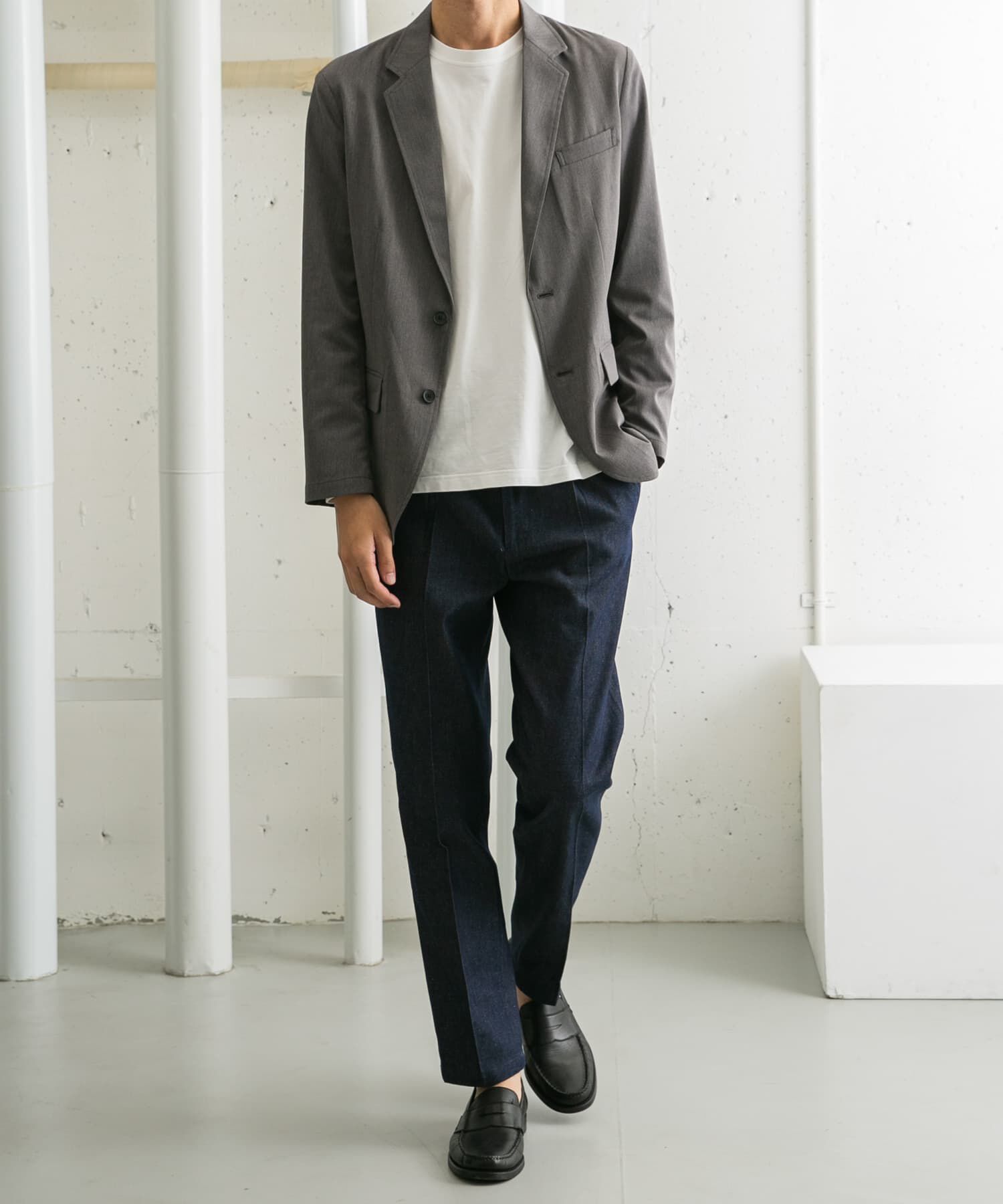 URBAN RESEARCH ROSSO「『XLサイズあり』デニムスラックスパンツ」|デニム|