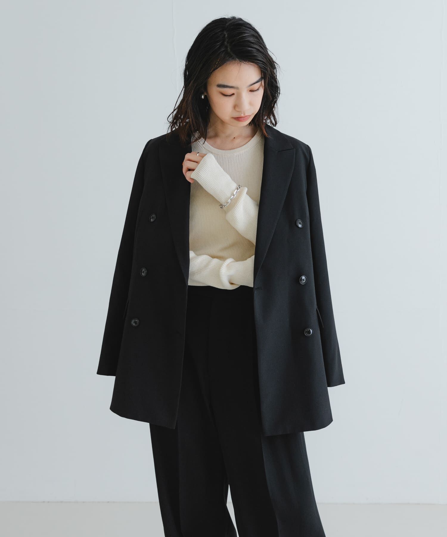 URBAN RESEARCH「『UR TECH』メランジコットンクルーネックニット」|ニット・セーター|