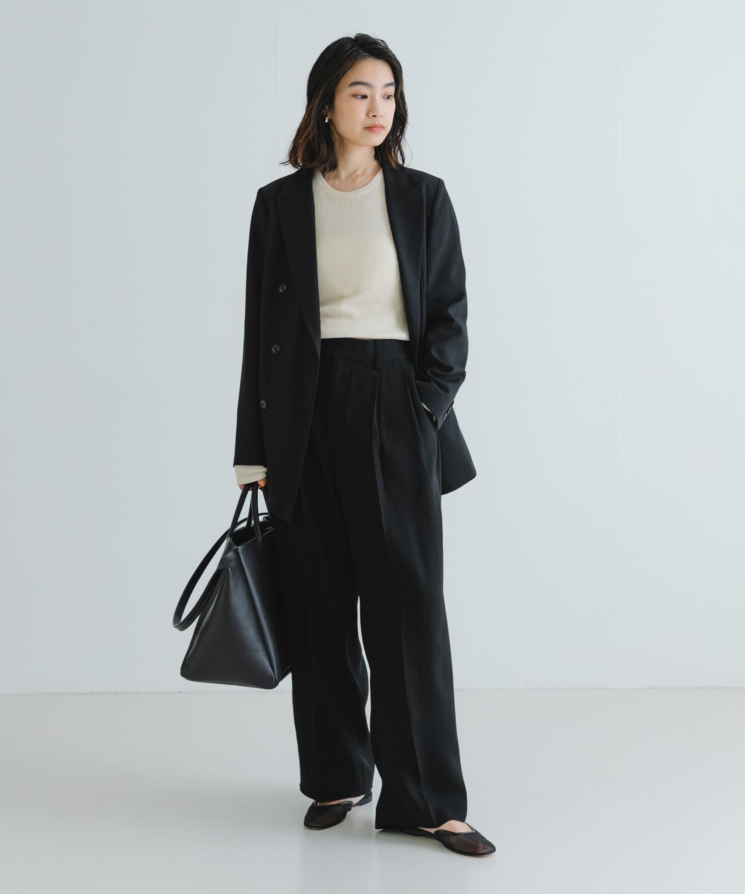 URBAN RESEARCH「『UR TECH』メランジコットンクルーネックニット」|ニット・セーター|