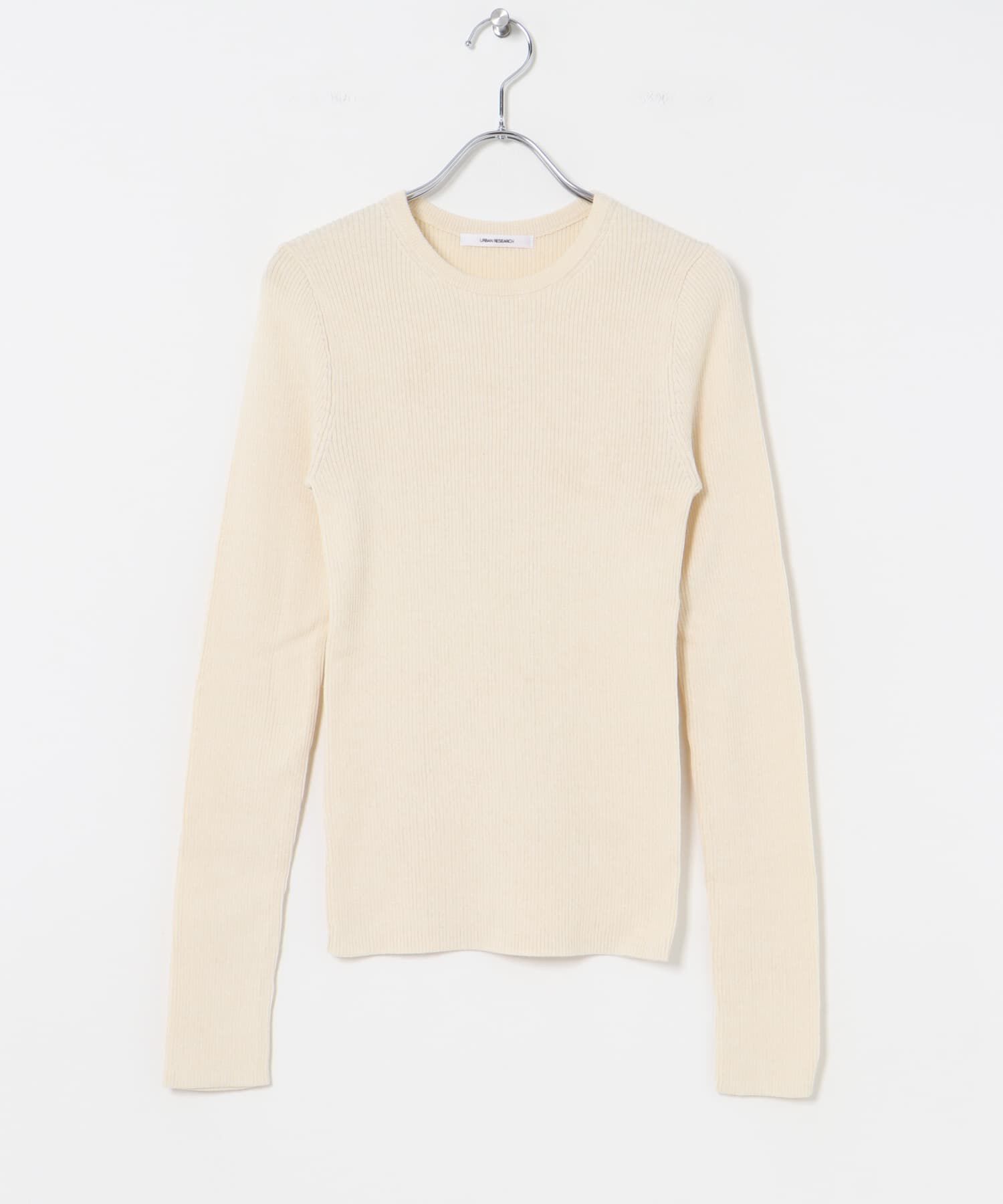 URBAN RESEARCH「『UR TECH』メランジコットンクルーネックニット」|ニット・セーター|