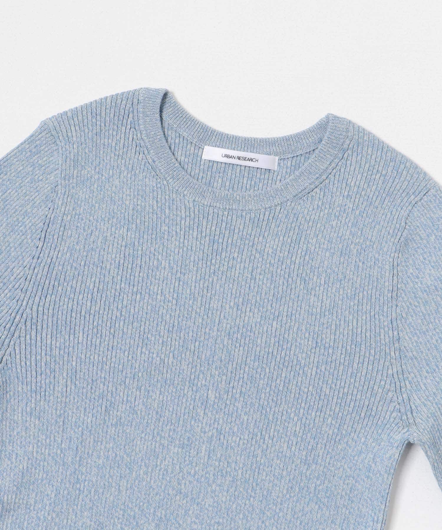 URBAN RESEARCH「『UR TECH』メランジコットンクルーネックニット」|ニット・セーター|