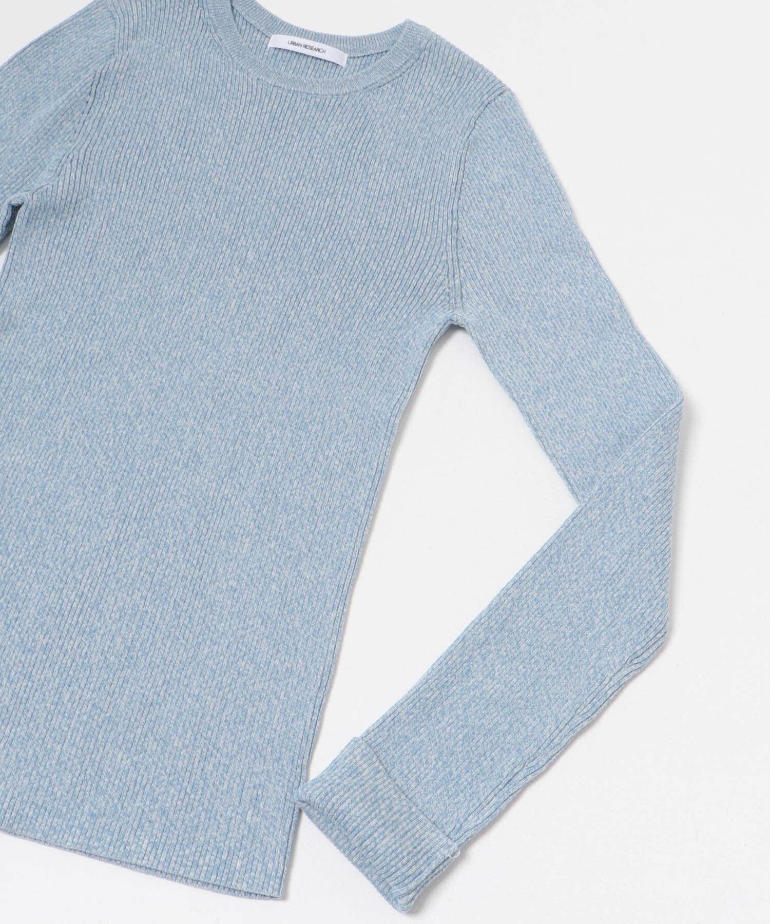 URBAN RESEARCH「『UR TECH』メランジコットンクルーネックニット」|ニット・セーター|
