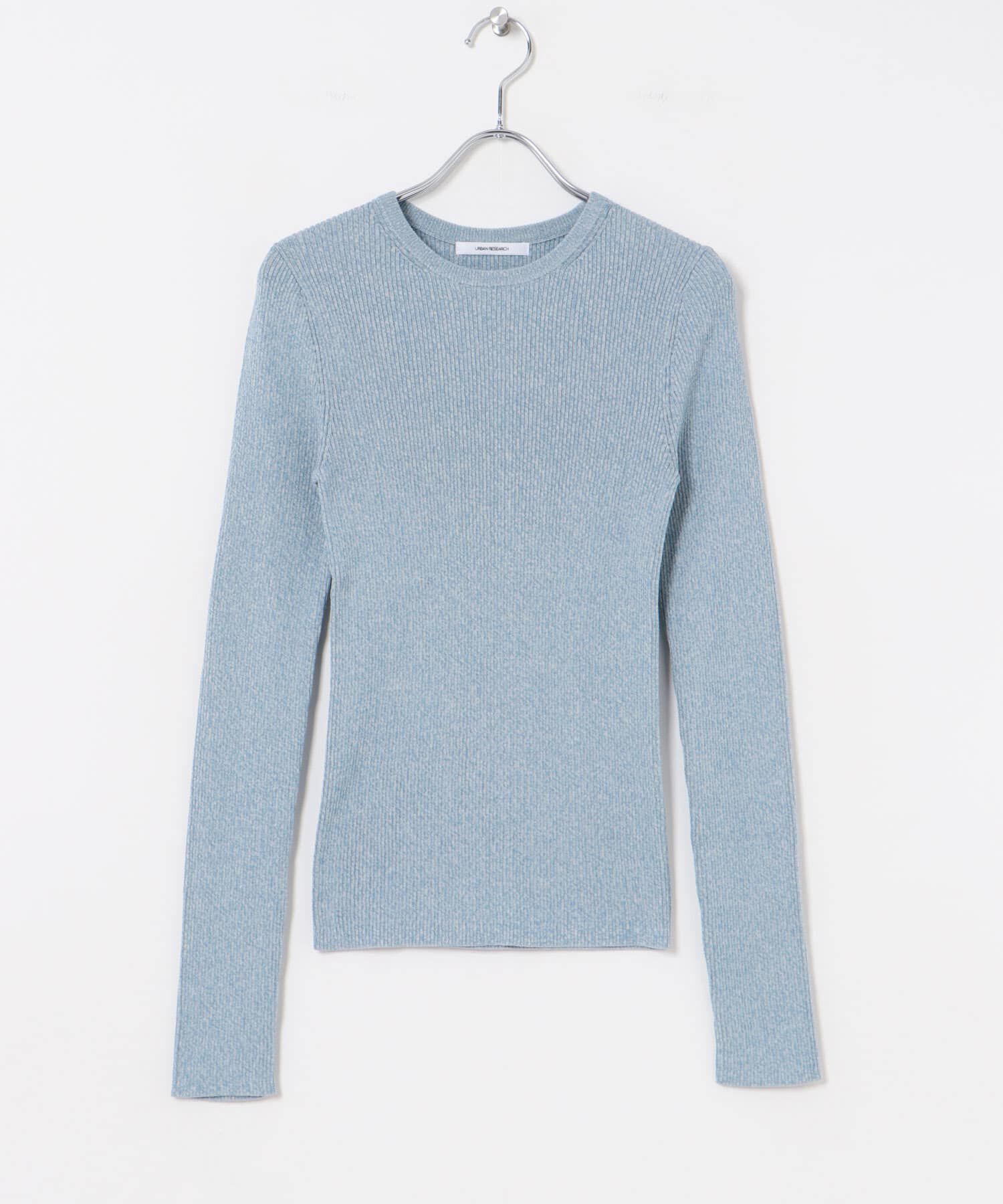 URBAN RESEARCH「『UR TECH』メランジコットンクルーネックニット」|ニット・セーター|