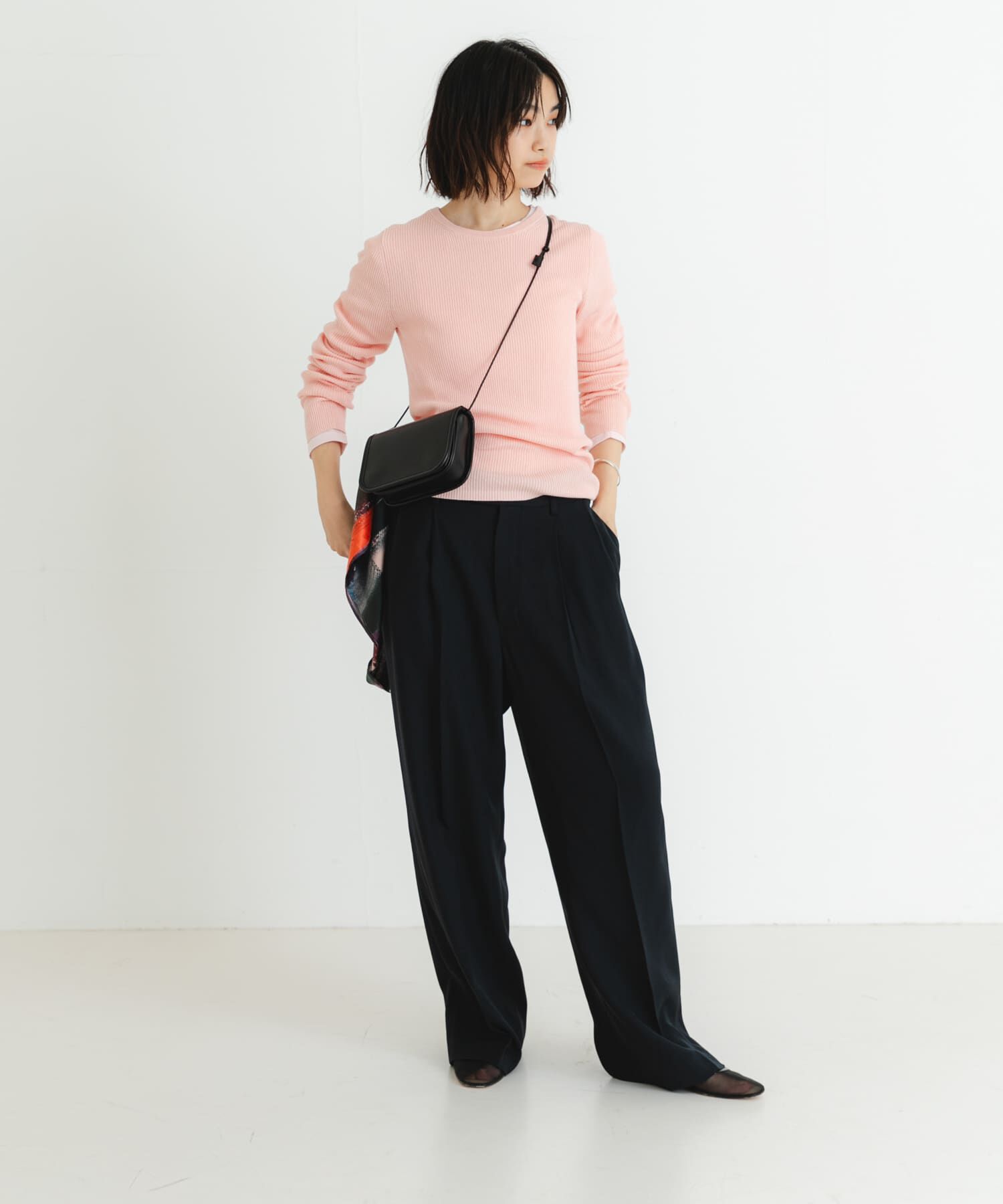 URBAN RESEARCH「『UR TECH』メランジコットンクルーネックニット」|ニット・セーター|