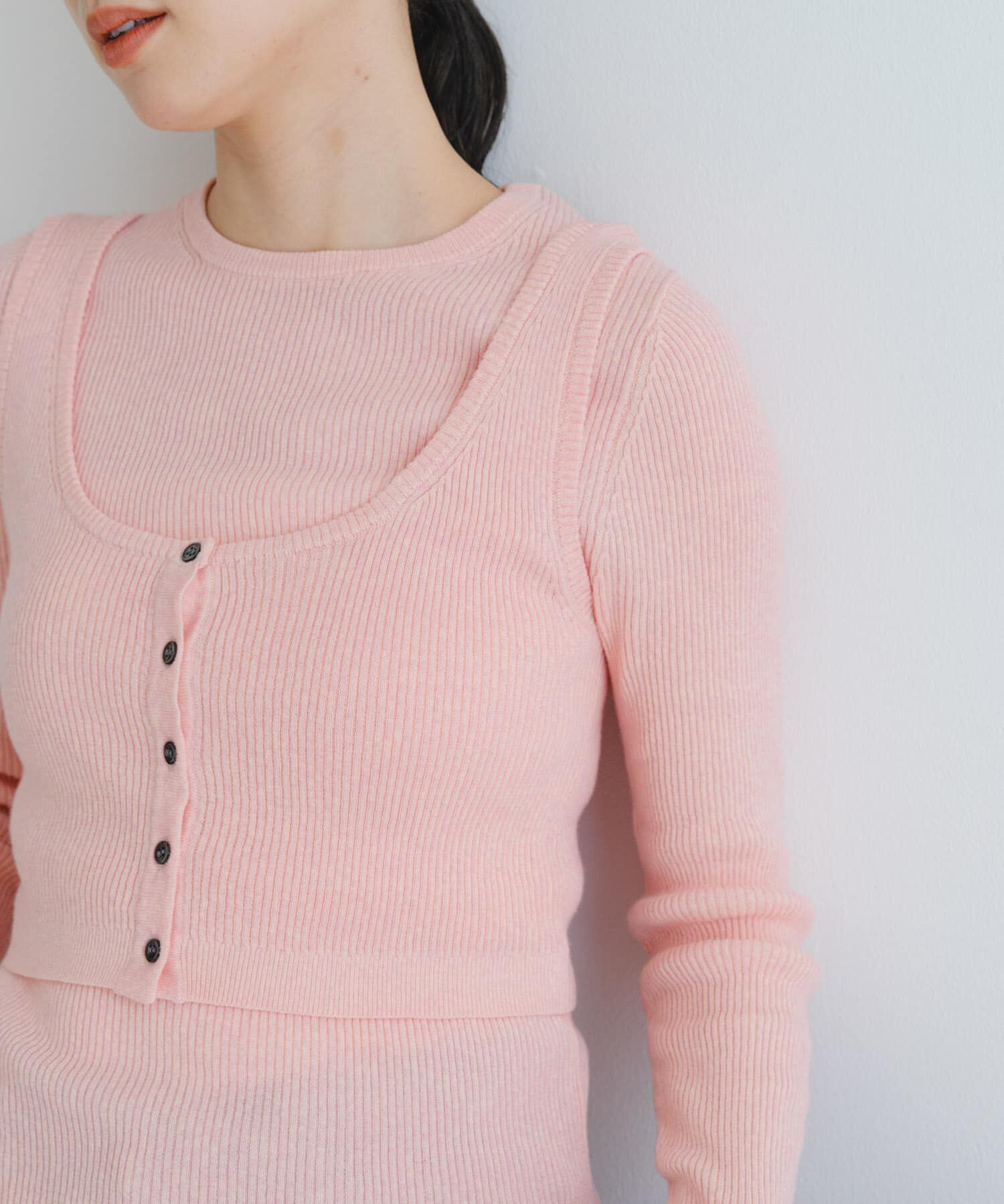 URBAN RESEARCH「『UR TECH』メランジコットンクルーネックニット」|ニット・セーター|