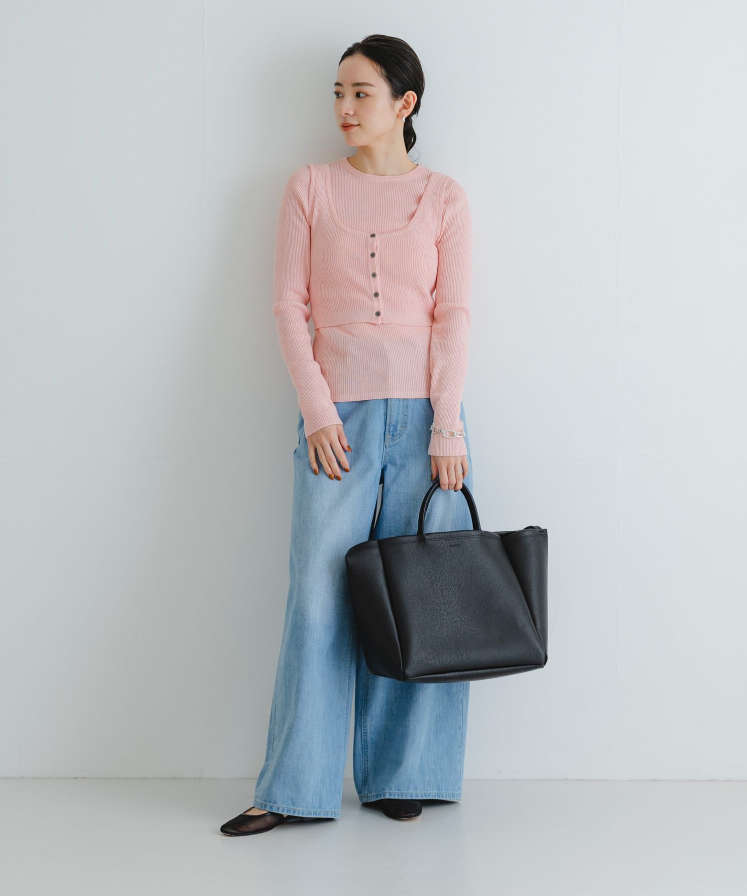 URBAN RESEARCH「『UR TECH』メランジコットンクルーネックニット」|ニット・セーター|