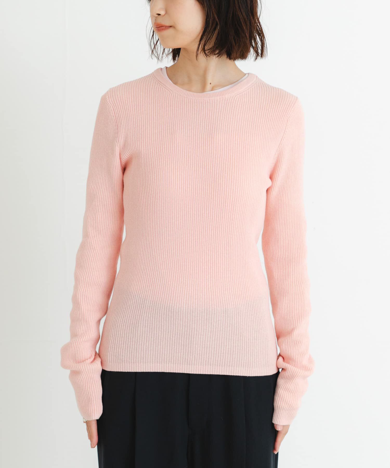 URBAN RESEARCH「『UR TECH』メランジコットンクルーネックニット」|ニット・セーター|