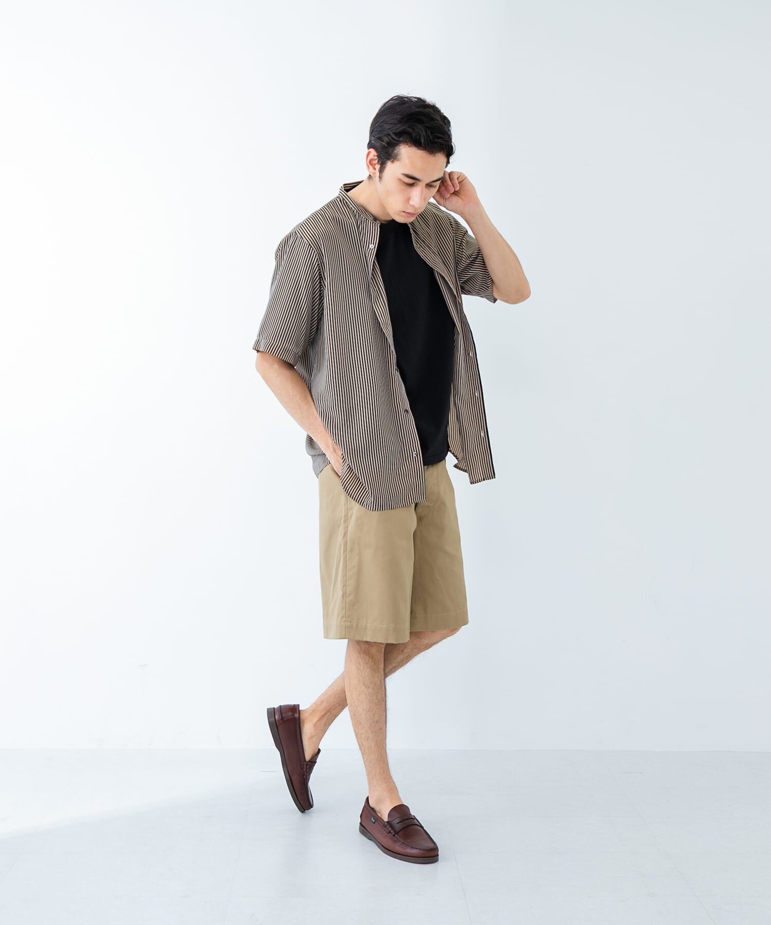 URBAN RESEARCH「PRINT BAND COLLAR SHIRTS」|シャツ・ブラウス|