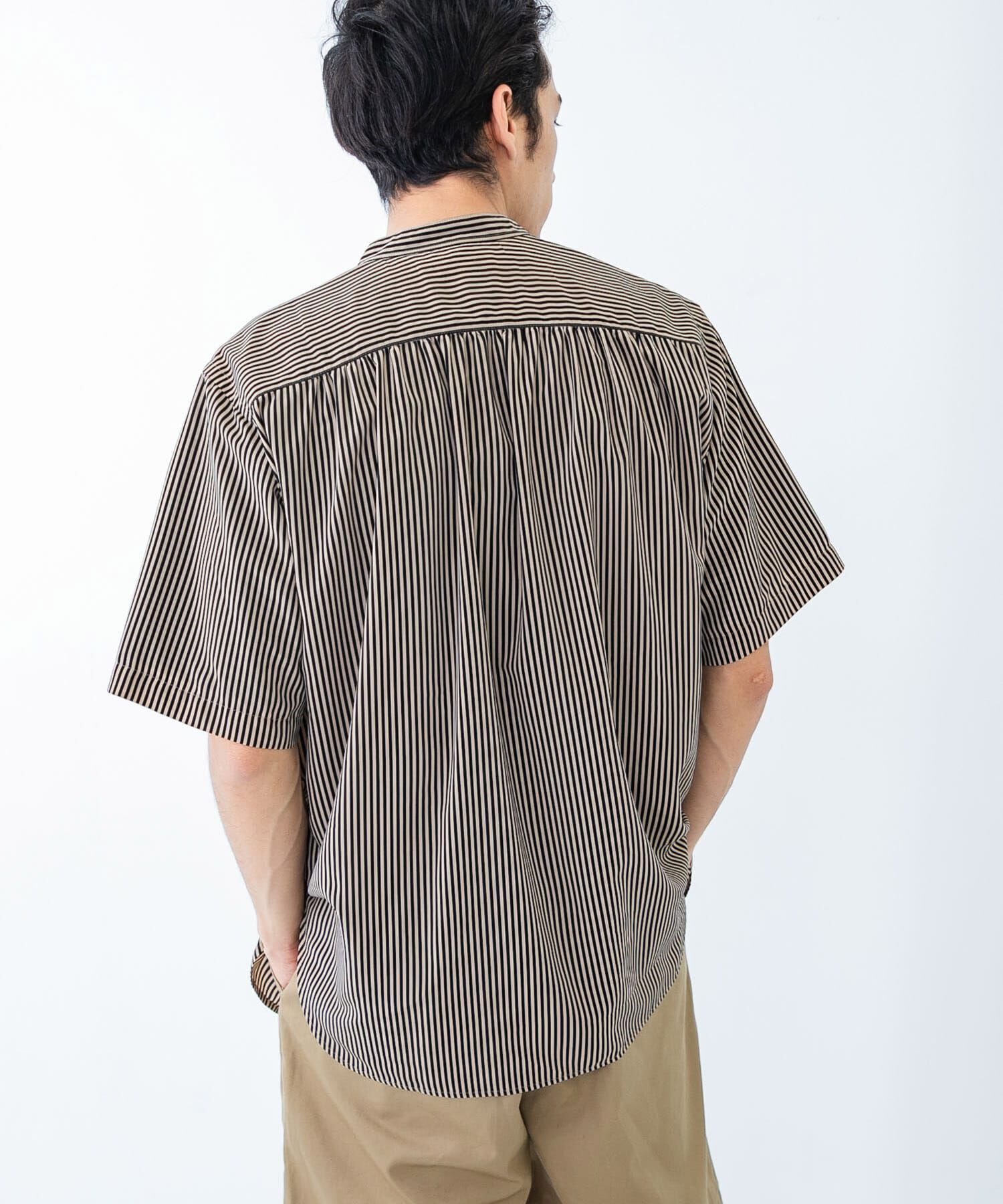 URBAN RESEARCH「PRINT BAND COLLAR SHIRTS」|シャツ・ブラウス|