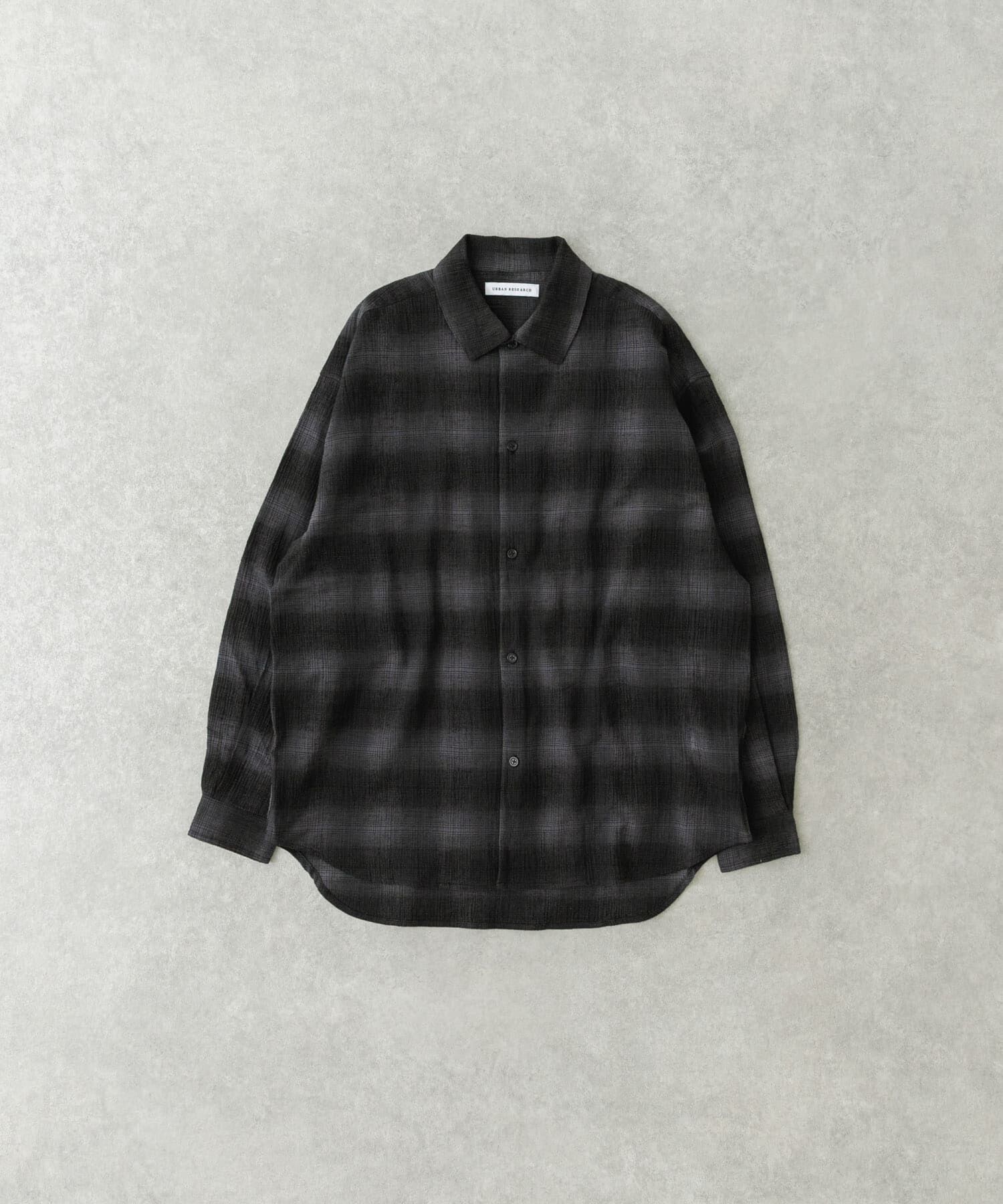 URBAN RESEARCH「オンブレーチェックシャツ」|シャツ・ブラウス|チャコールグレー