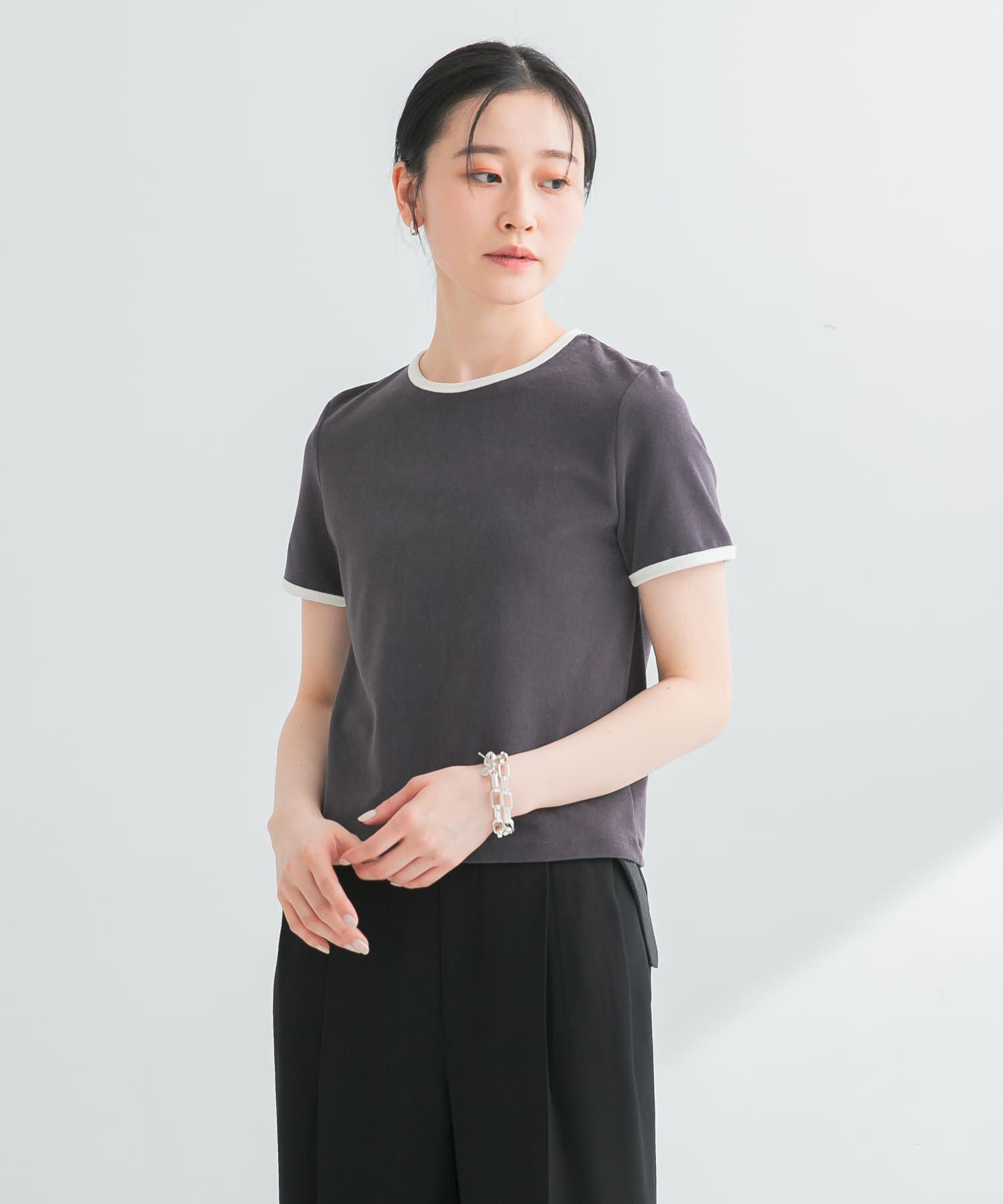 URBAN RESEARCH「パイルリンガーコンパクトTシャツ」|Tシャツ・カットソー|