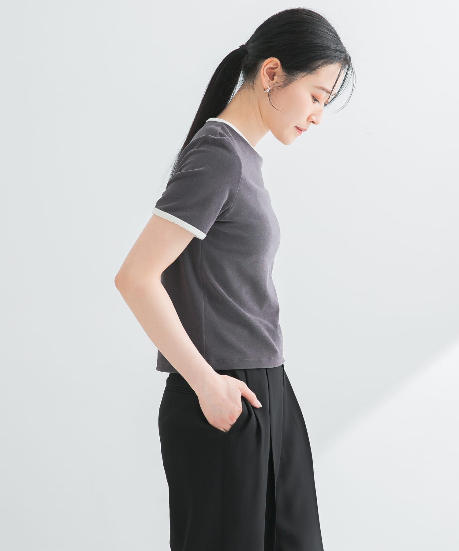 URBAN RESEARCH「パイルリンガーコンパクトTシャツ」|Tシャツ・カットソー|