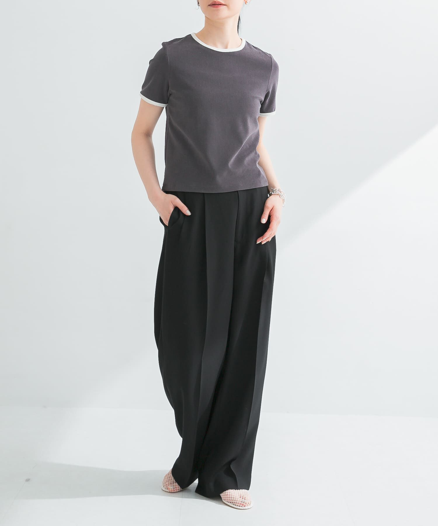 URBAN RESEARCH「パイルリンガーコンパクトTシャツ」|Tシャツ・カットソー|