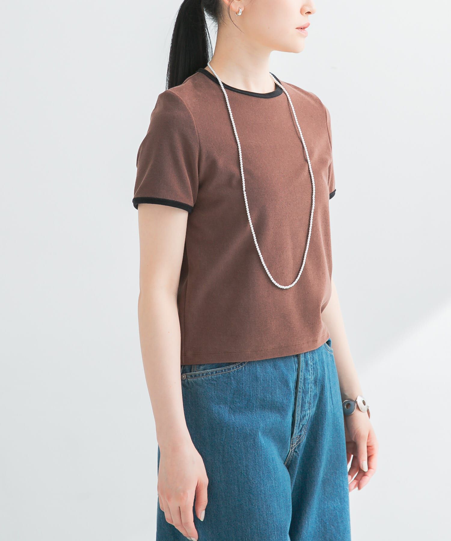 URBAN RESEARCH「パイルリンガーコンパクトTシャツ」|Tシャツ・カットソー|