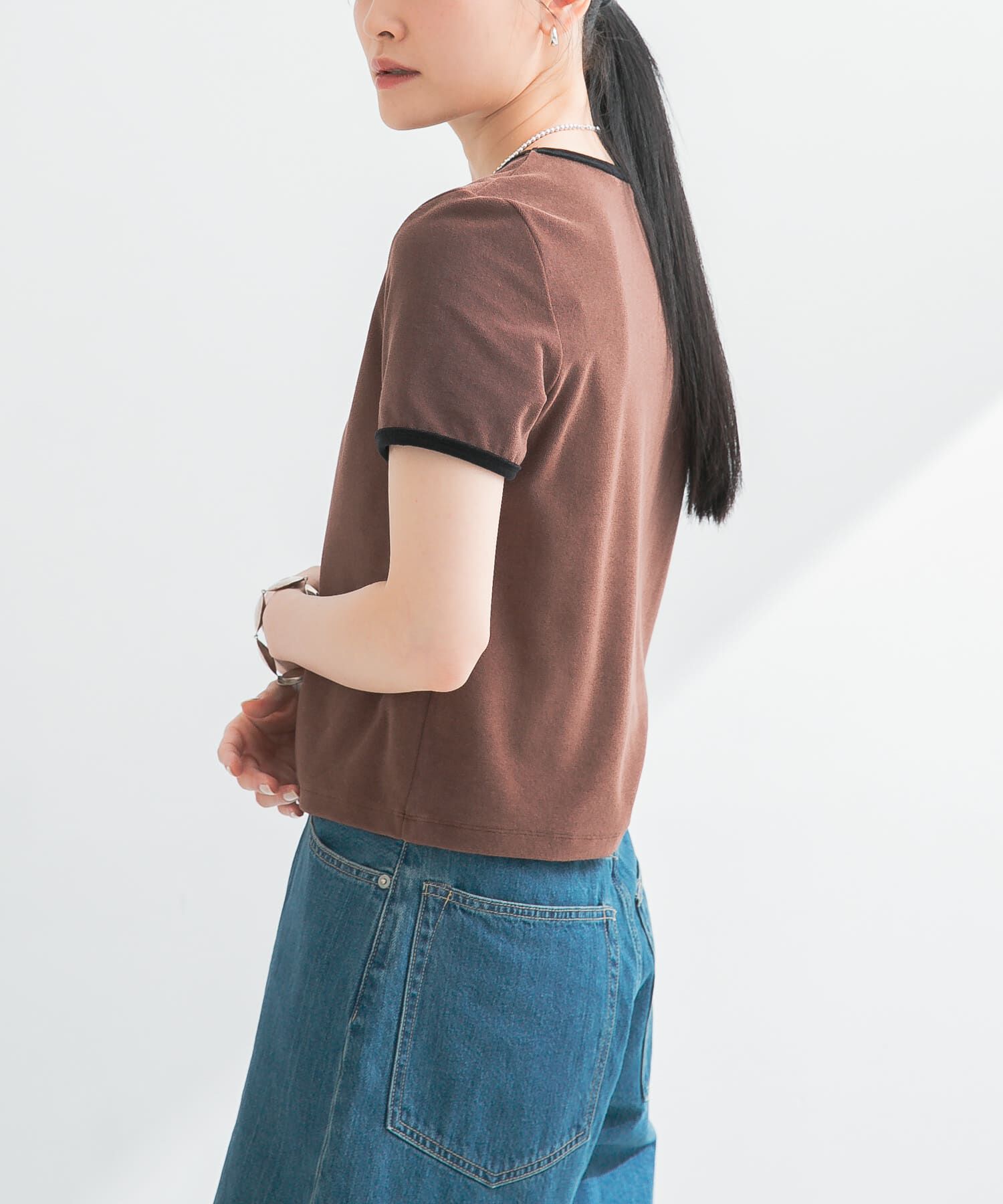 URBAN RESEARCH「パイルリンガーコンパクトTシャツ」|Tシャツ・カットソー|