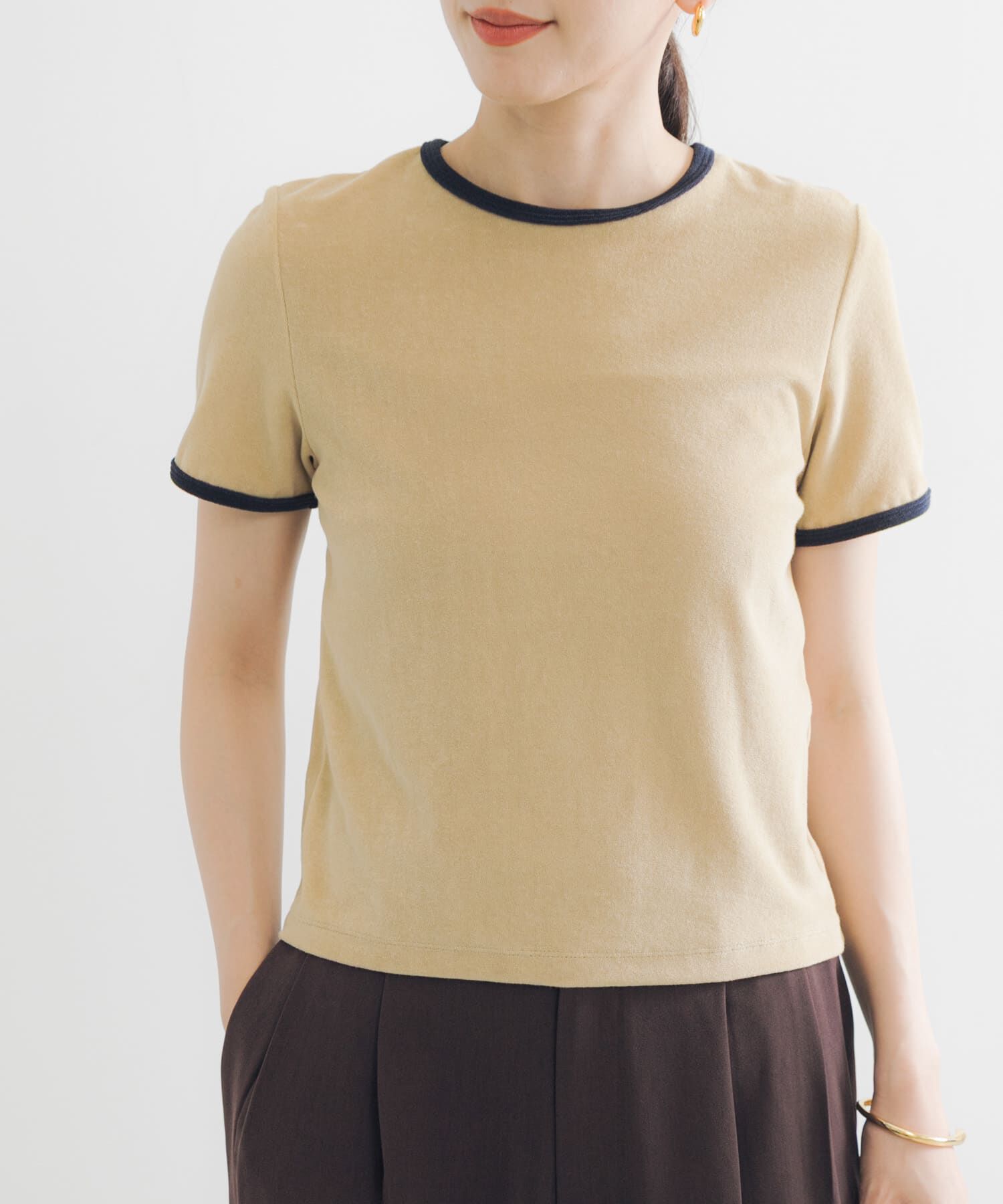 URBAN RESEARCH「パイルリンガーコンパクトTシャツ」|Tシャツ・カットソー|イエロー