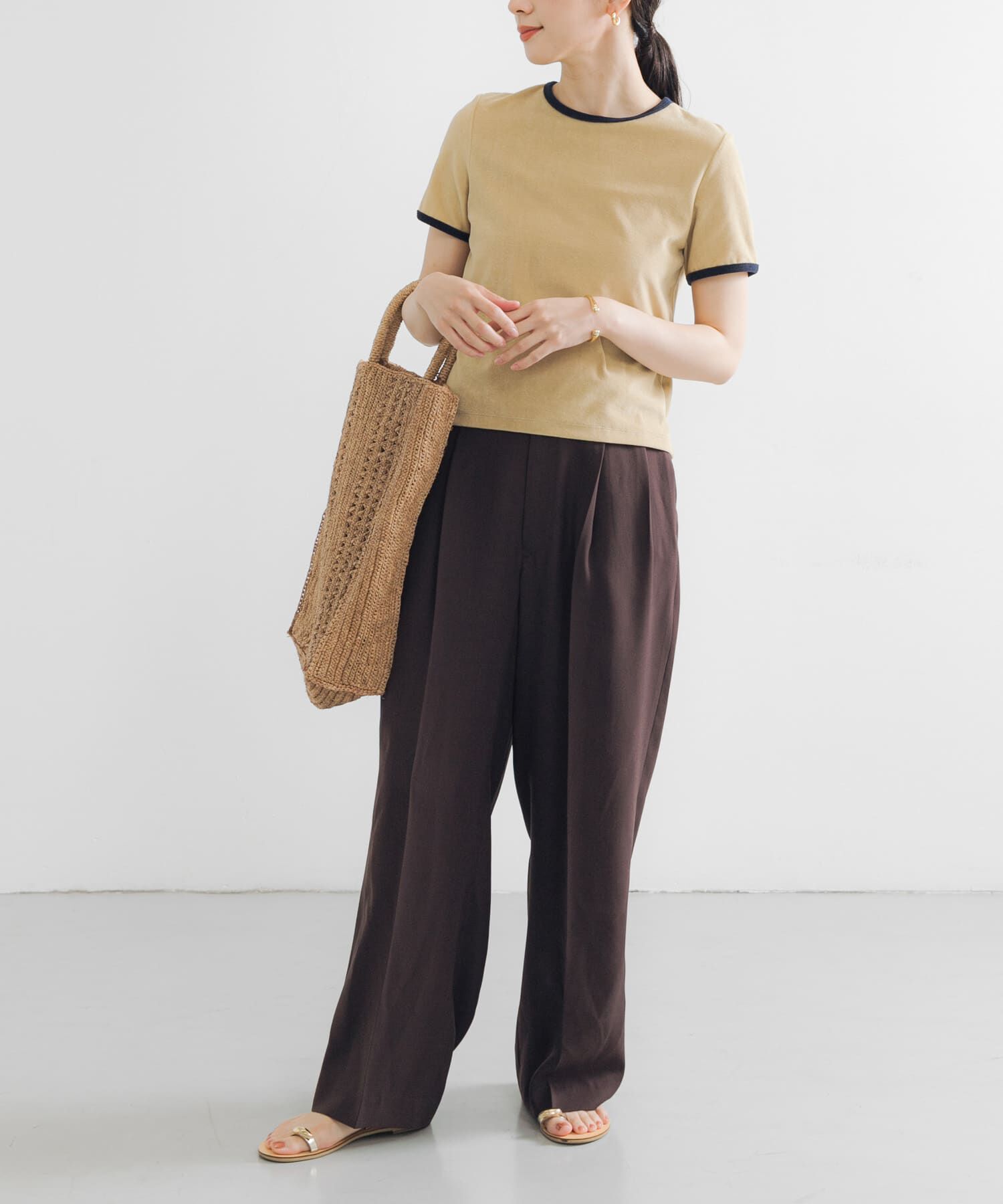 URBAN RESEARCH「パイルリンガーコンパクトTシャツ」|Tシャツ・カットソー|