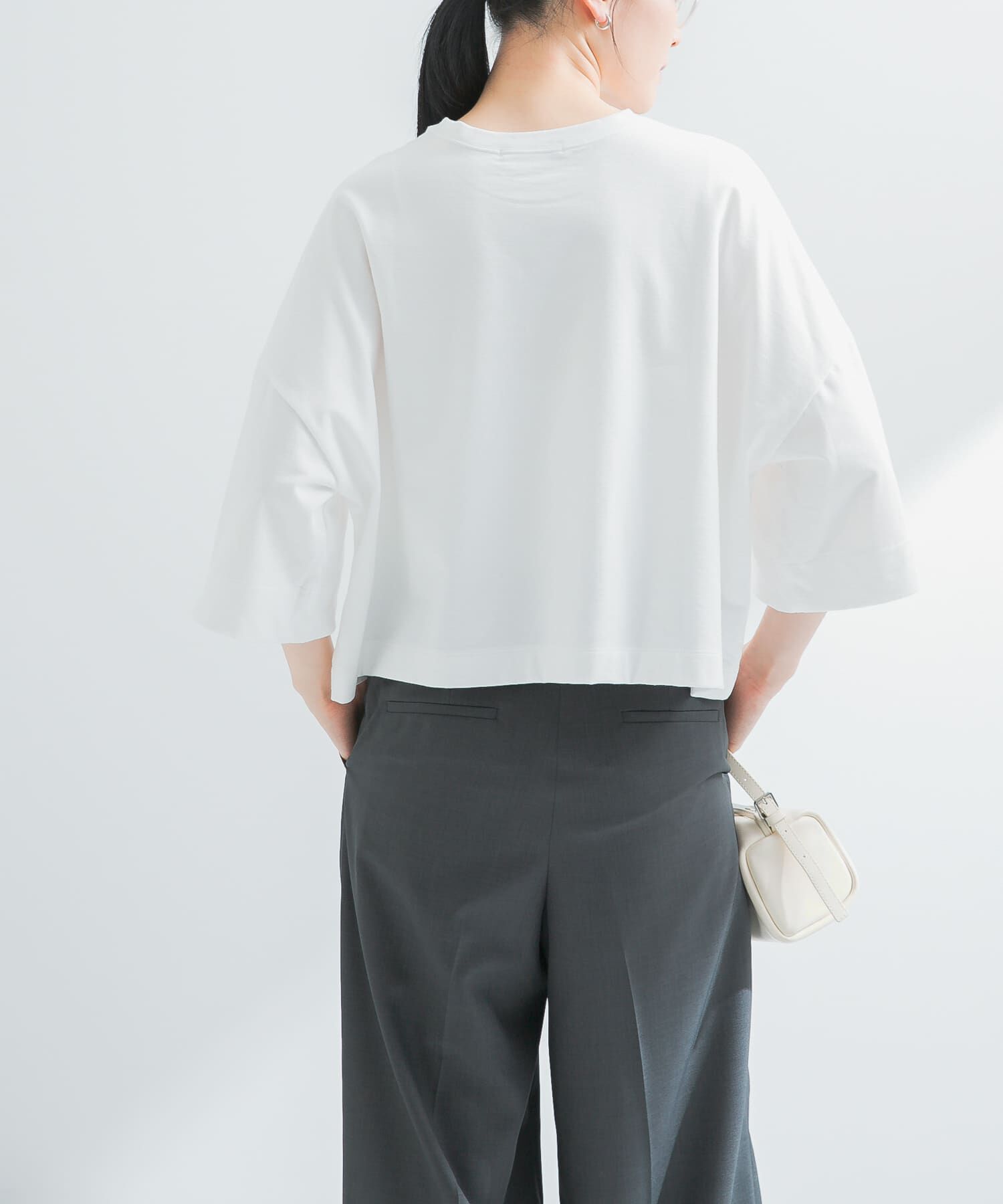 URBAN RESEARCH「ショート丈ハーフスリーブカットソー」|Tシャツ・カットソー|