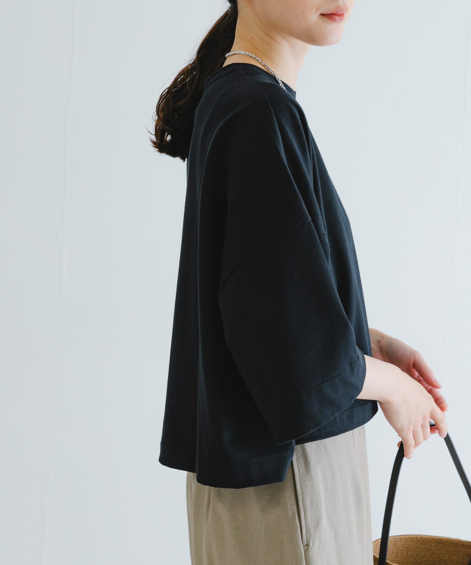 URBAN RESEARCH「ショート丈ハーフスリーブカットソー」|Tシャツ・カットソー|