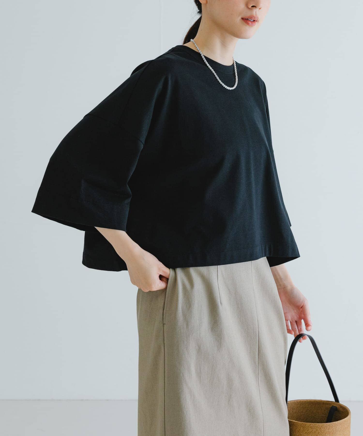 URBAN RESEARCH「ショート丈ハーフスリーブカットソー」|Tシャツ・カットソー|