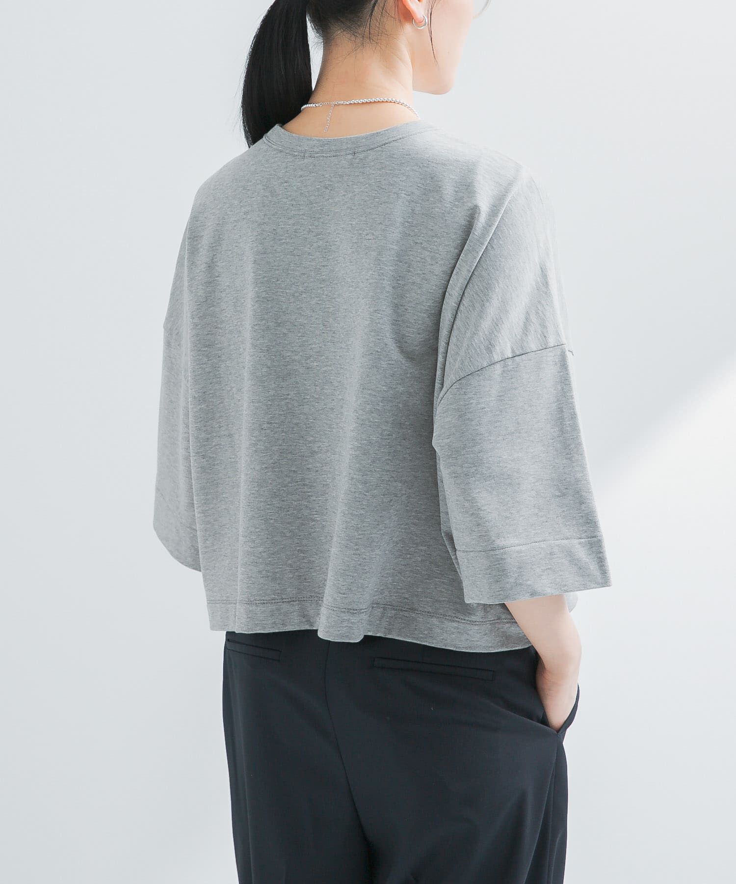 URBAN RESEARCH「ショート丈ハーフスリーブカットソー」|Tシャツ・カットソー|