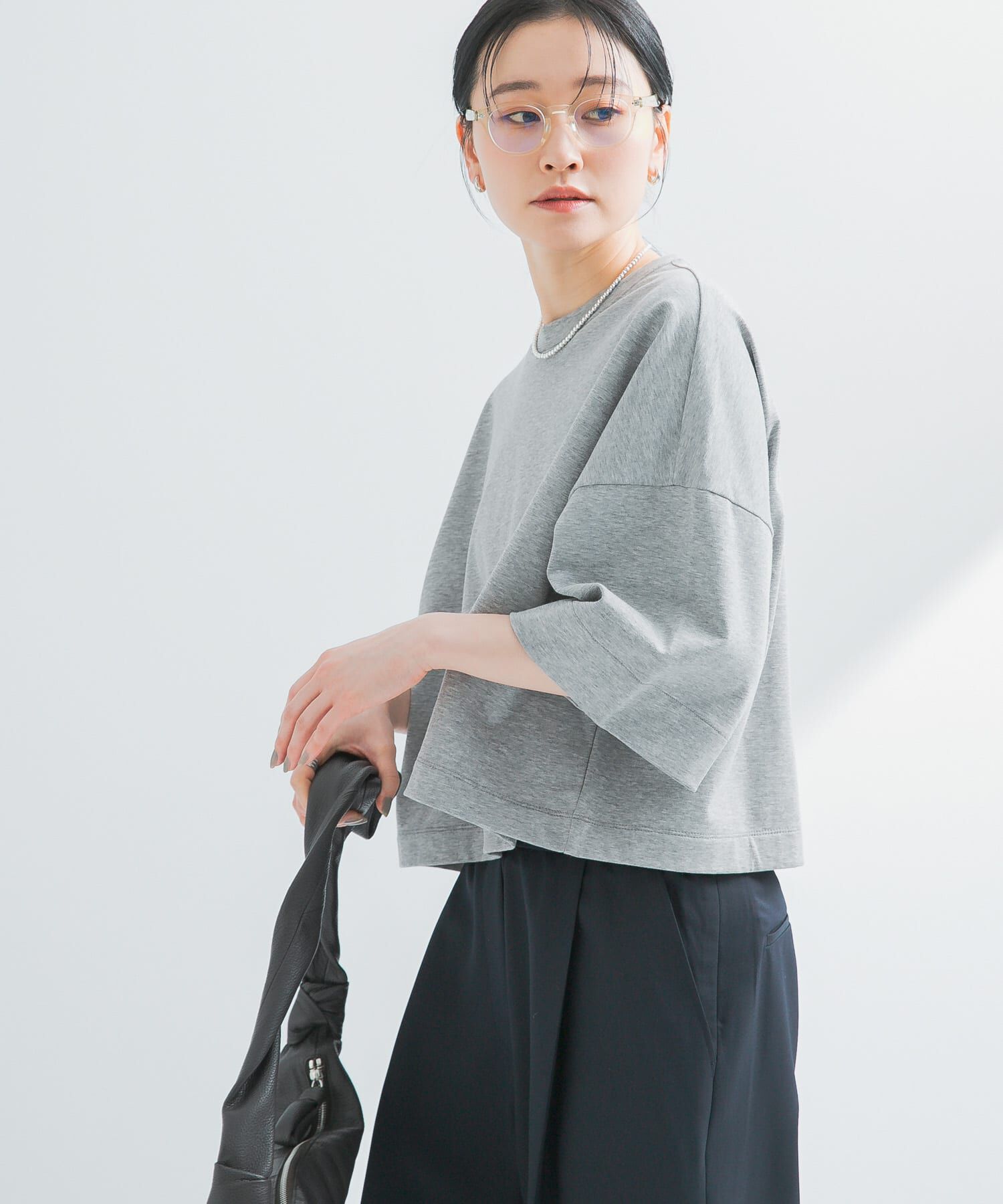 URBAN RESEARCH「ショート丈ハーフスリーブカットソー」|Tシャツ・カットソー|