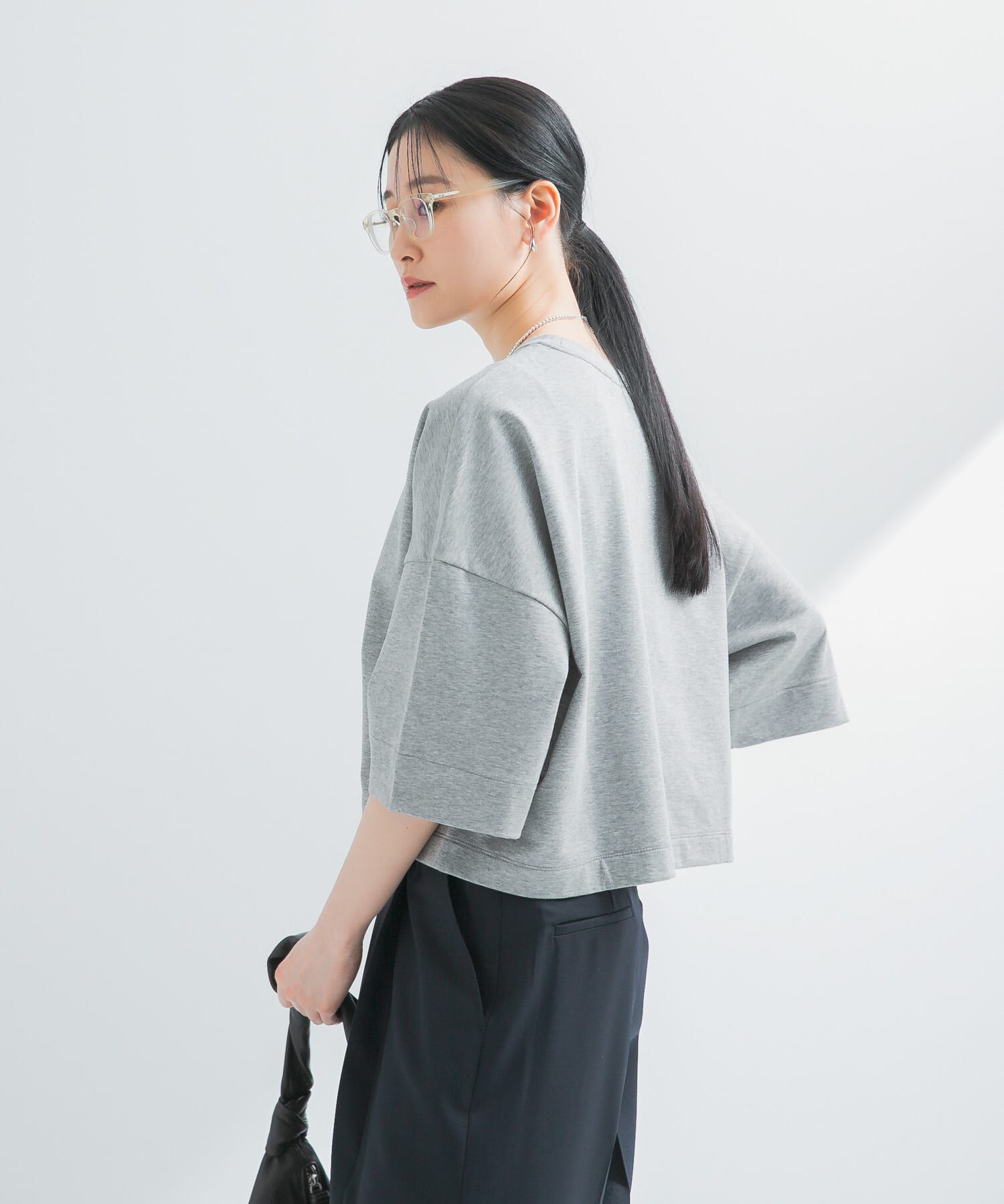 URBAN RESEARCH「ショート丈ハーフスリーブカットソー」|Tシャツ・カットソー|