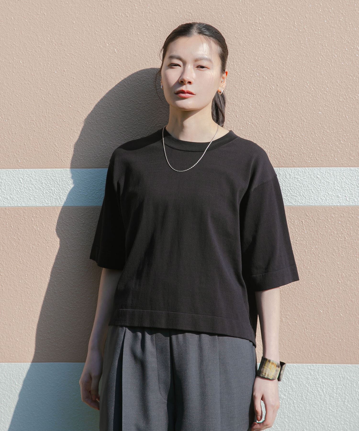 URBAN RESEARCH「new basic　ハイゲージニットTシャツ」|Tシャツ・カットソー|