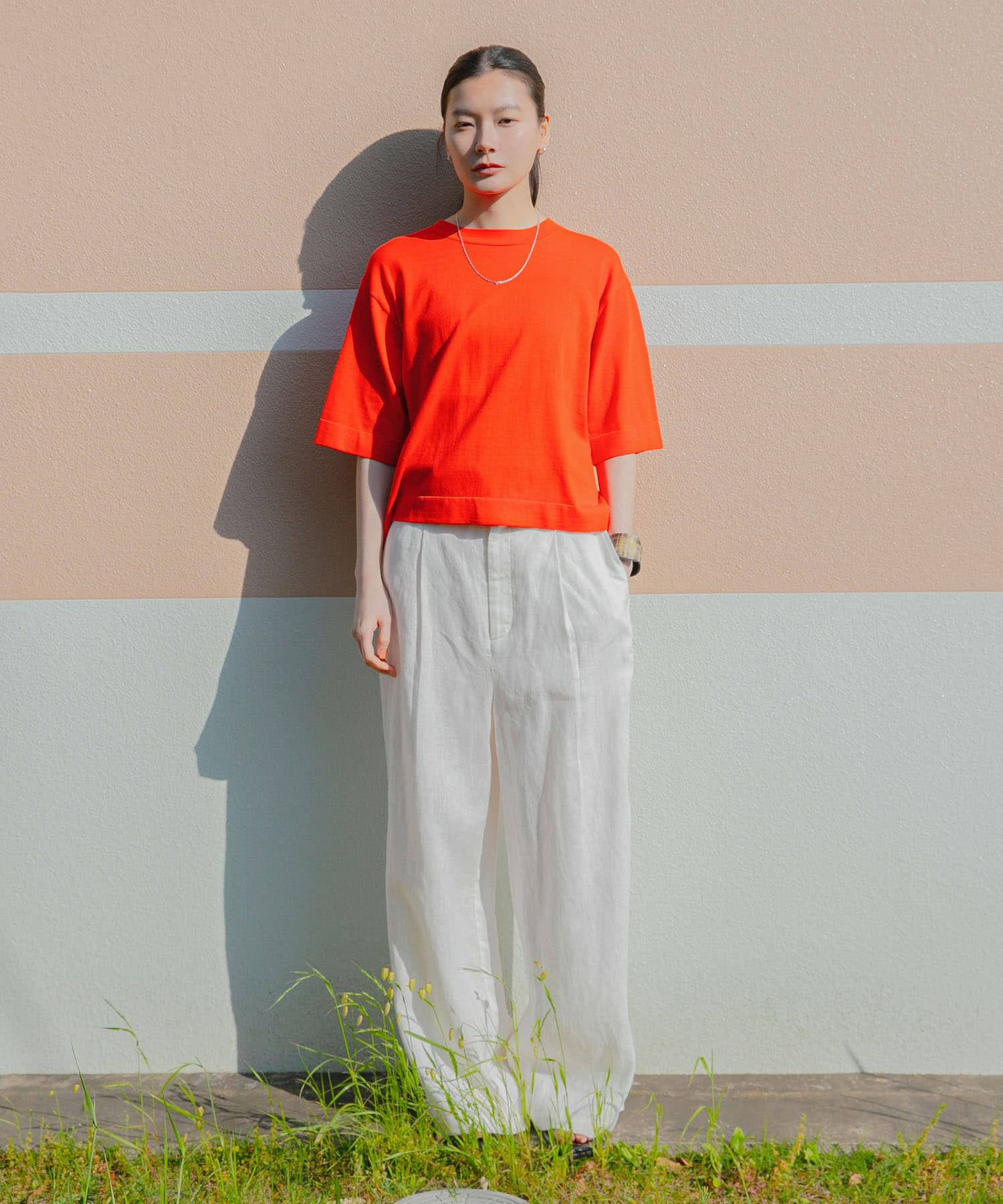 URBAN RESEARCH「new basic　ハイゲージニットTシャツ」|Tシャツ・カットソー|