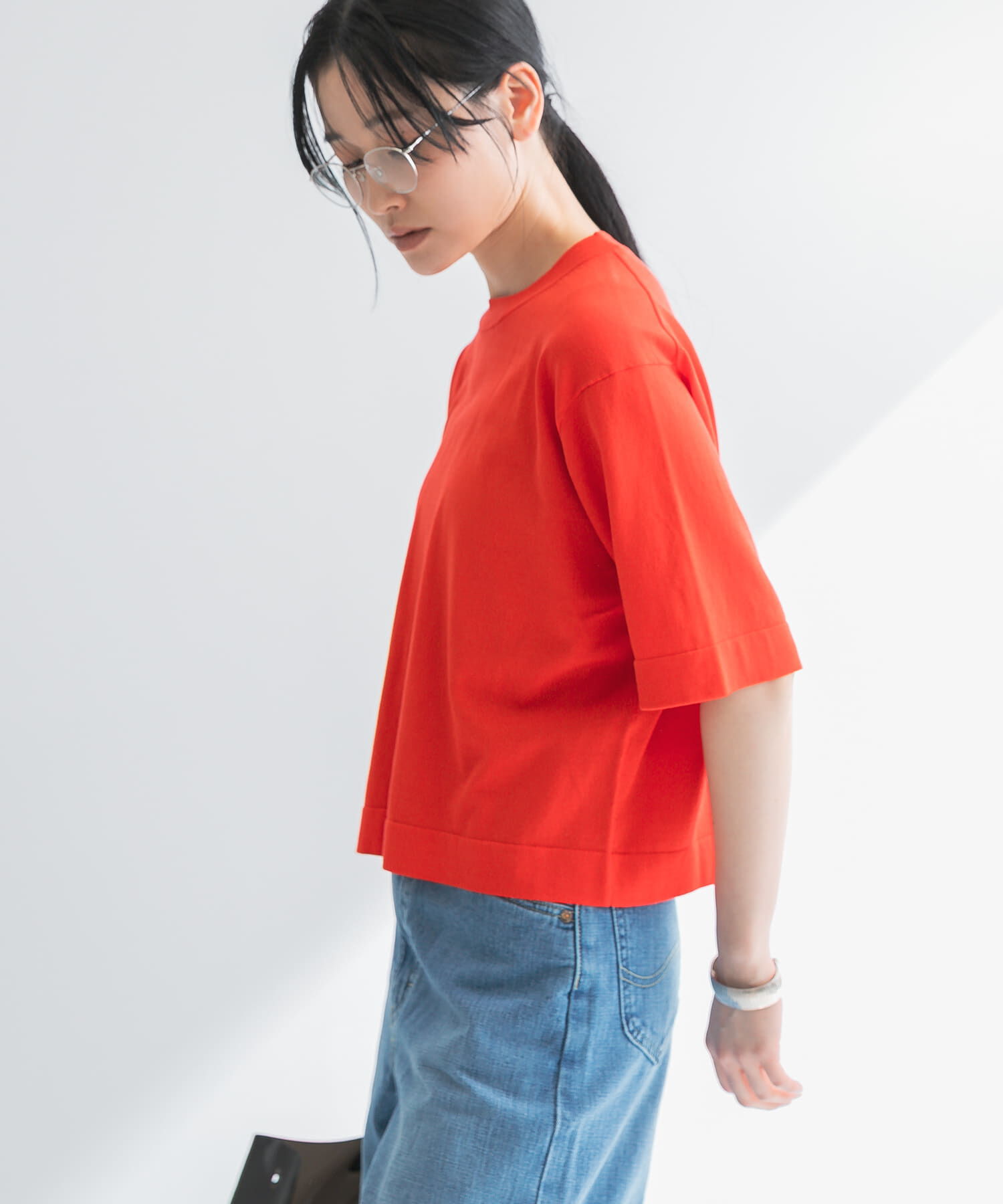 URBAN RESEARCH「new basic　ハイゲージニットTシャツ」|Tシャツ・カットソー|