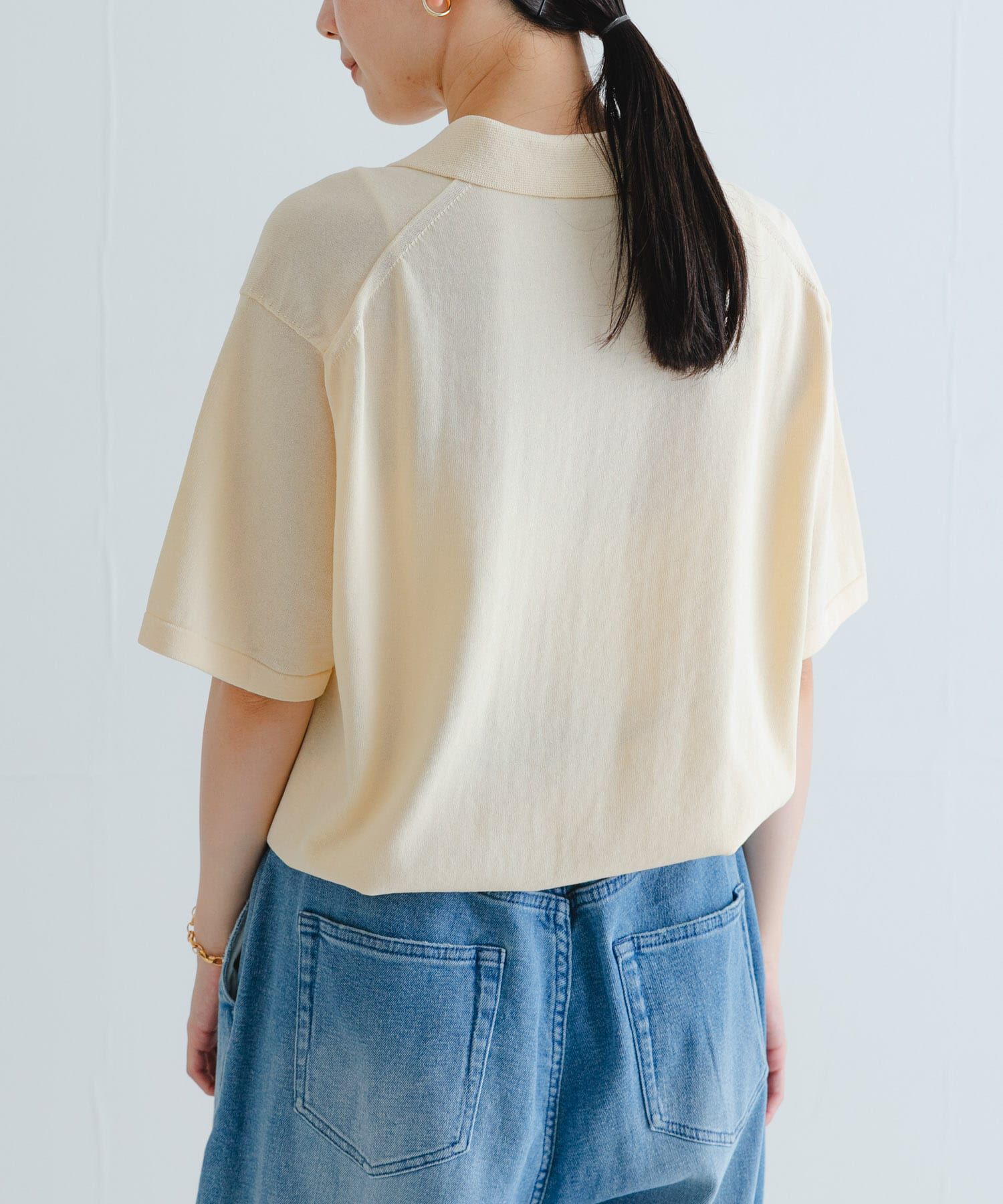 URBAN RESEARCH「シャツカラーハーフスリーブニット」|ニット・セーター|