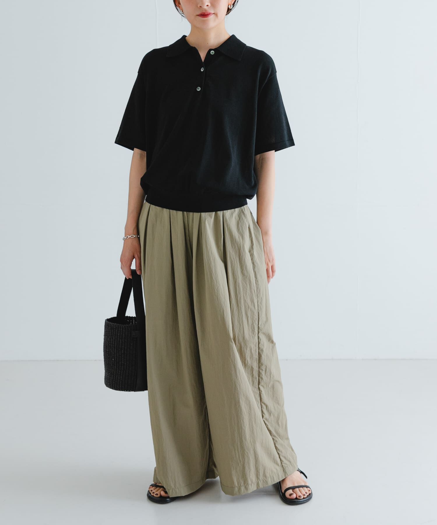 URBAN RESEARCH「シャツカラーハーフスリーブニット」|ニット・セーター|