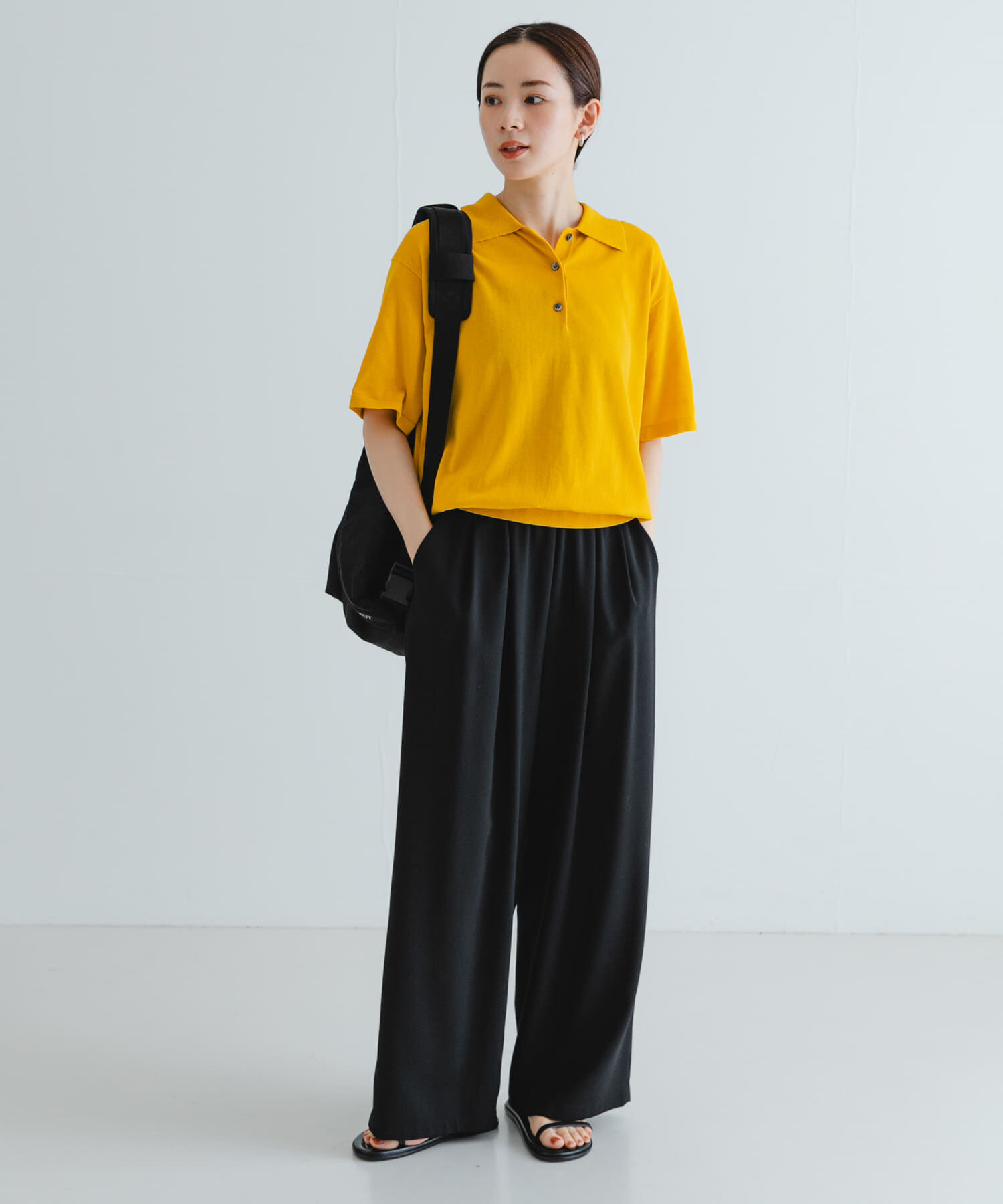 URBAN RESEARCH「シャツカラーハーフスリーブニット」|ニット・セーター|