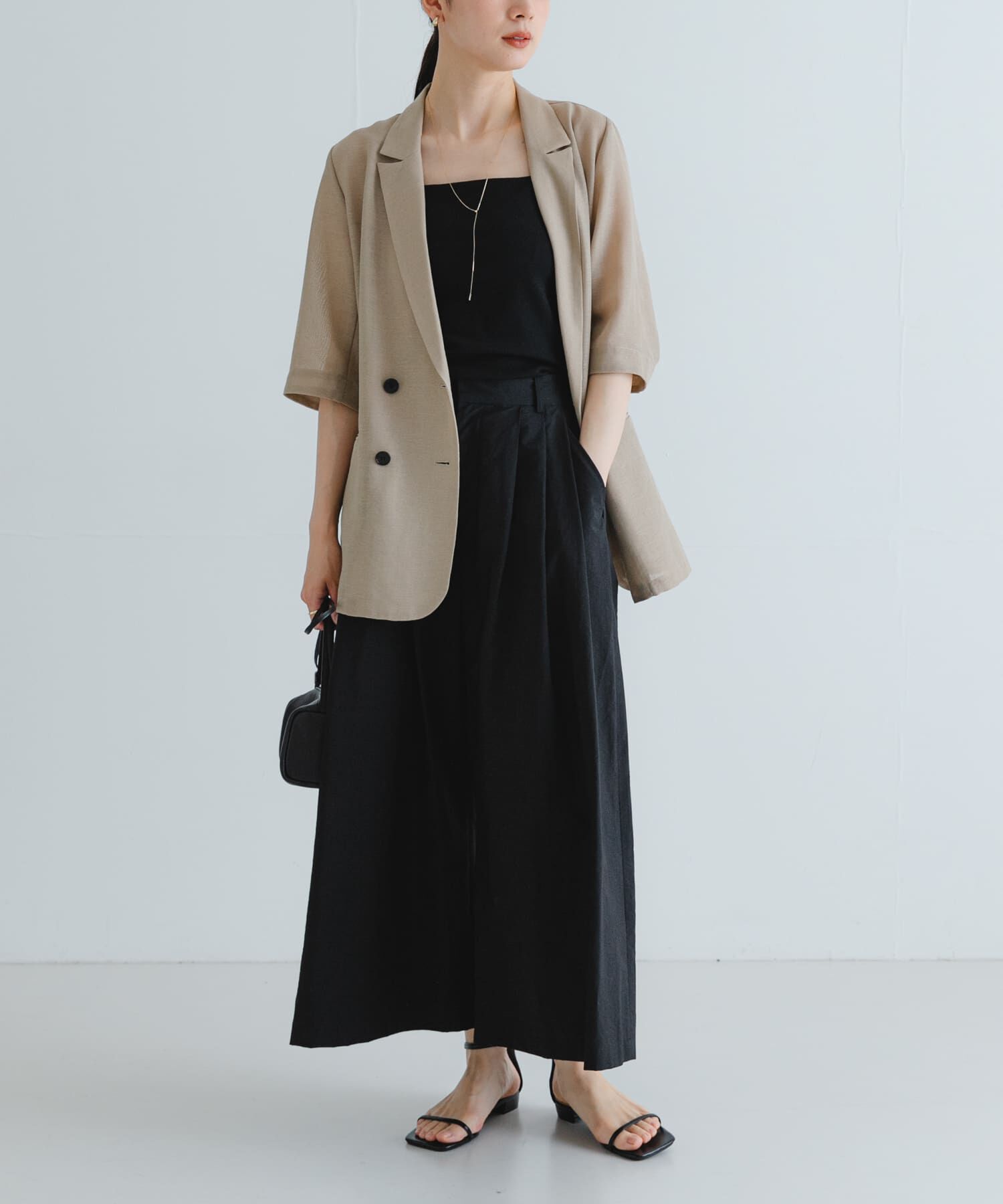 URBAN RESEARCH「『2サイズ展開』コットンナイロンタックワイドパンツ」|その他|