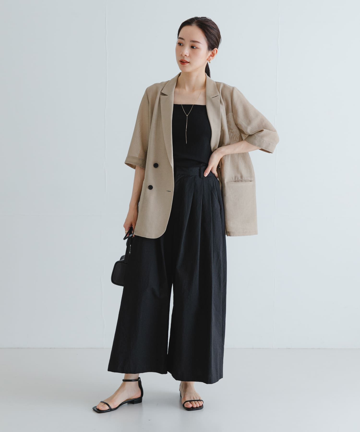 URBAN RESEARCH「『2サイズ展開』コットンナイロンタックワイドパンツ」|その他|