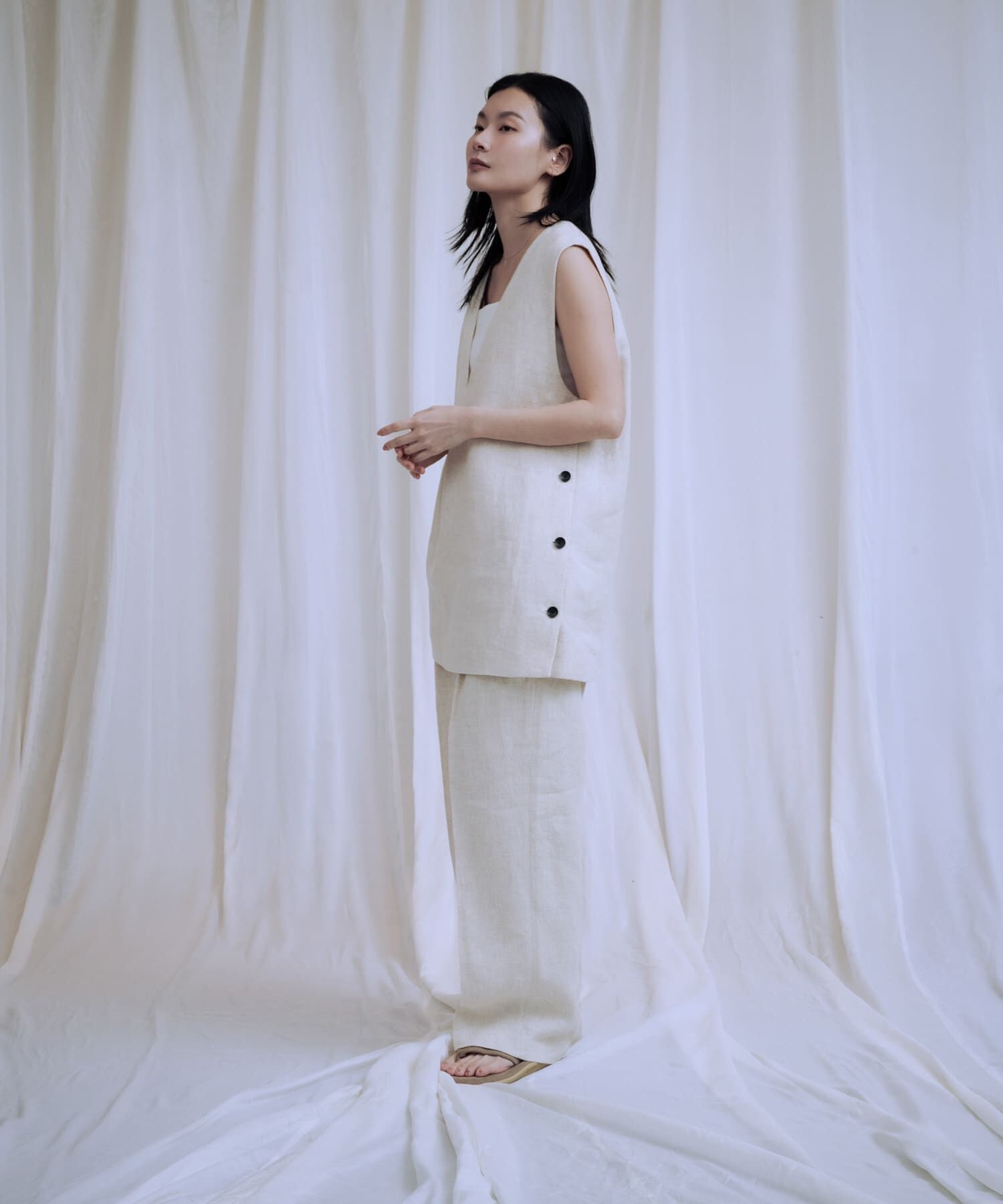 URBAN RESEARCH「new basic　リネンチュニックベスト」|ベスト・ジレ|