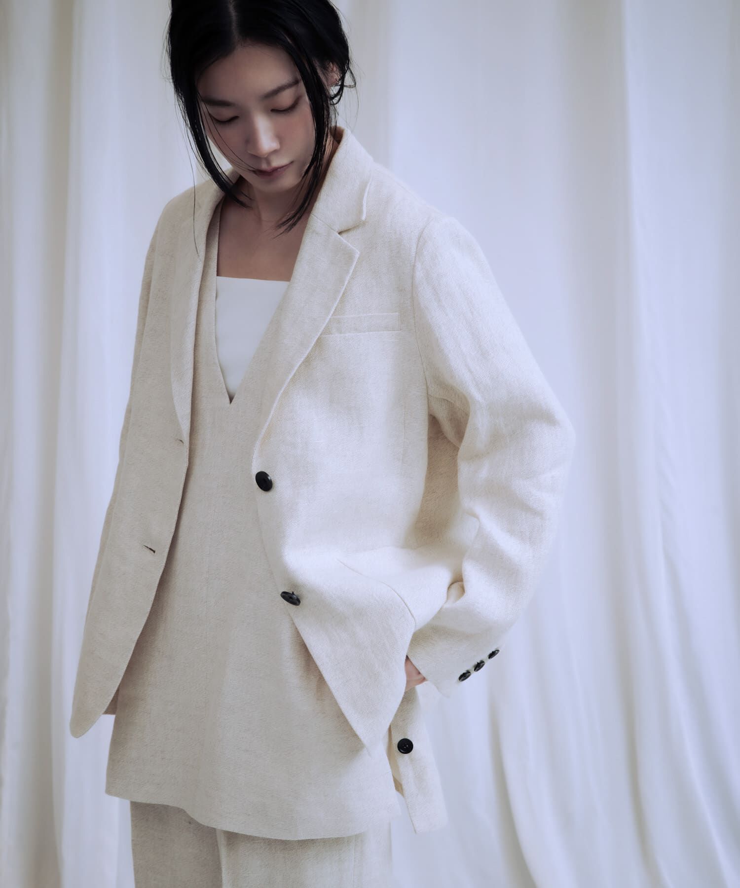 URBAN RESEARCH「new basic　リネンチュニックベスト」|ベスト・ジレ|