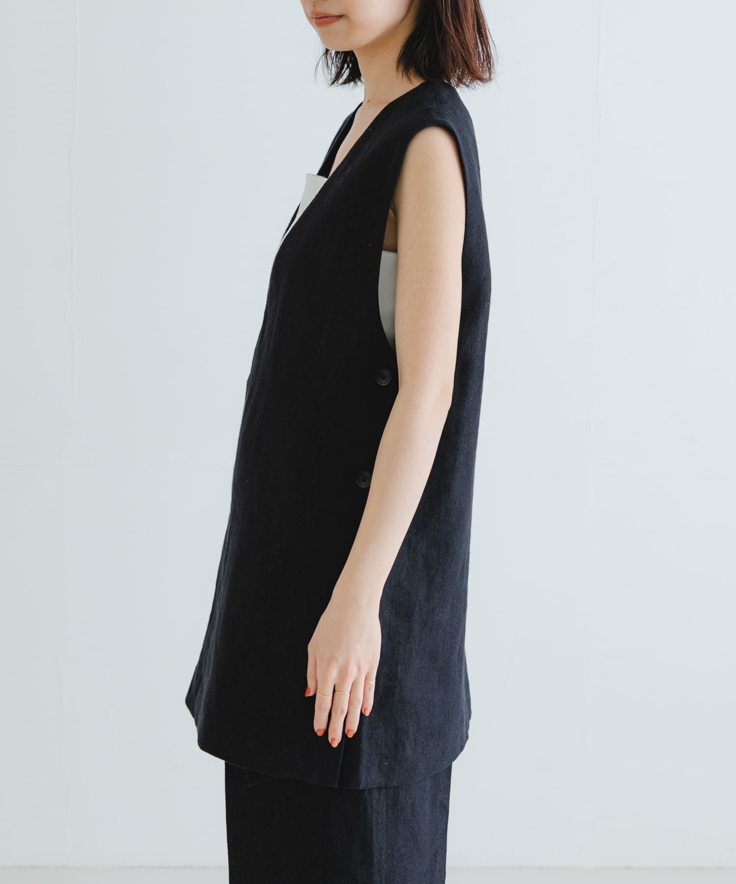 URBAN RESEARCH「new basic　リネンチュニックベスト」|ベスト・ジレ|