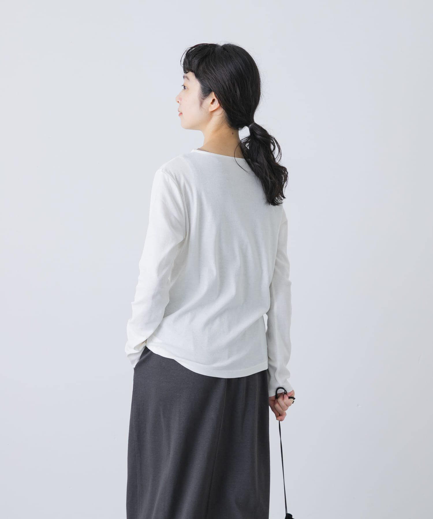 かぐれ「ハイツイストコットンボートカットソー」|Tシャツ・カットソー|