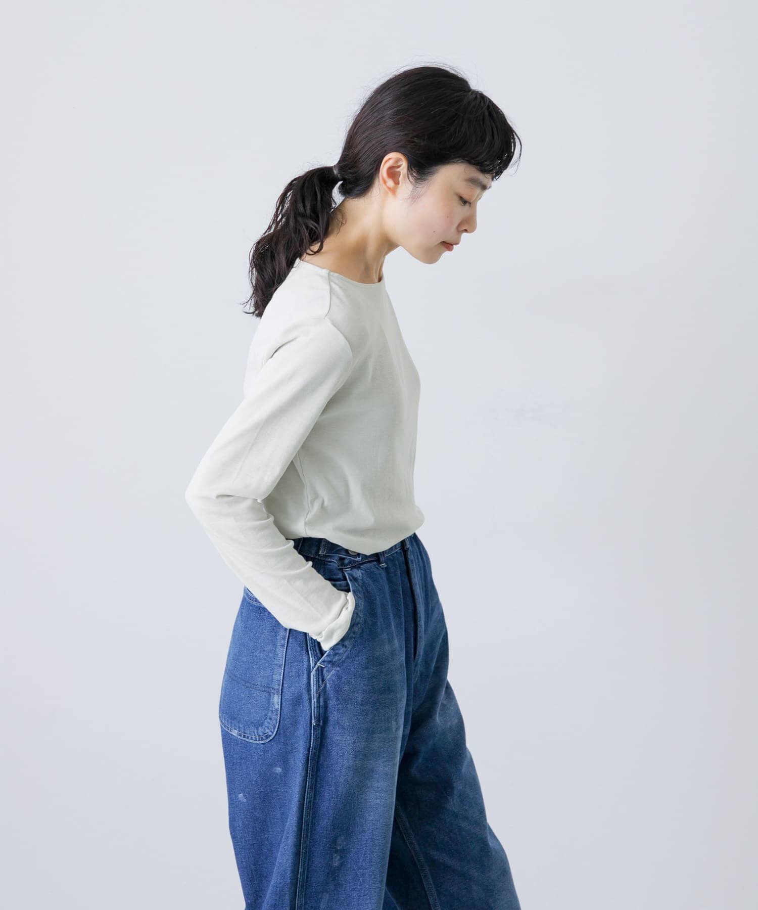 かぐれ「ハイツイストコットンボートカットソー」|Tシャツ・カットソー|