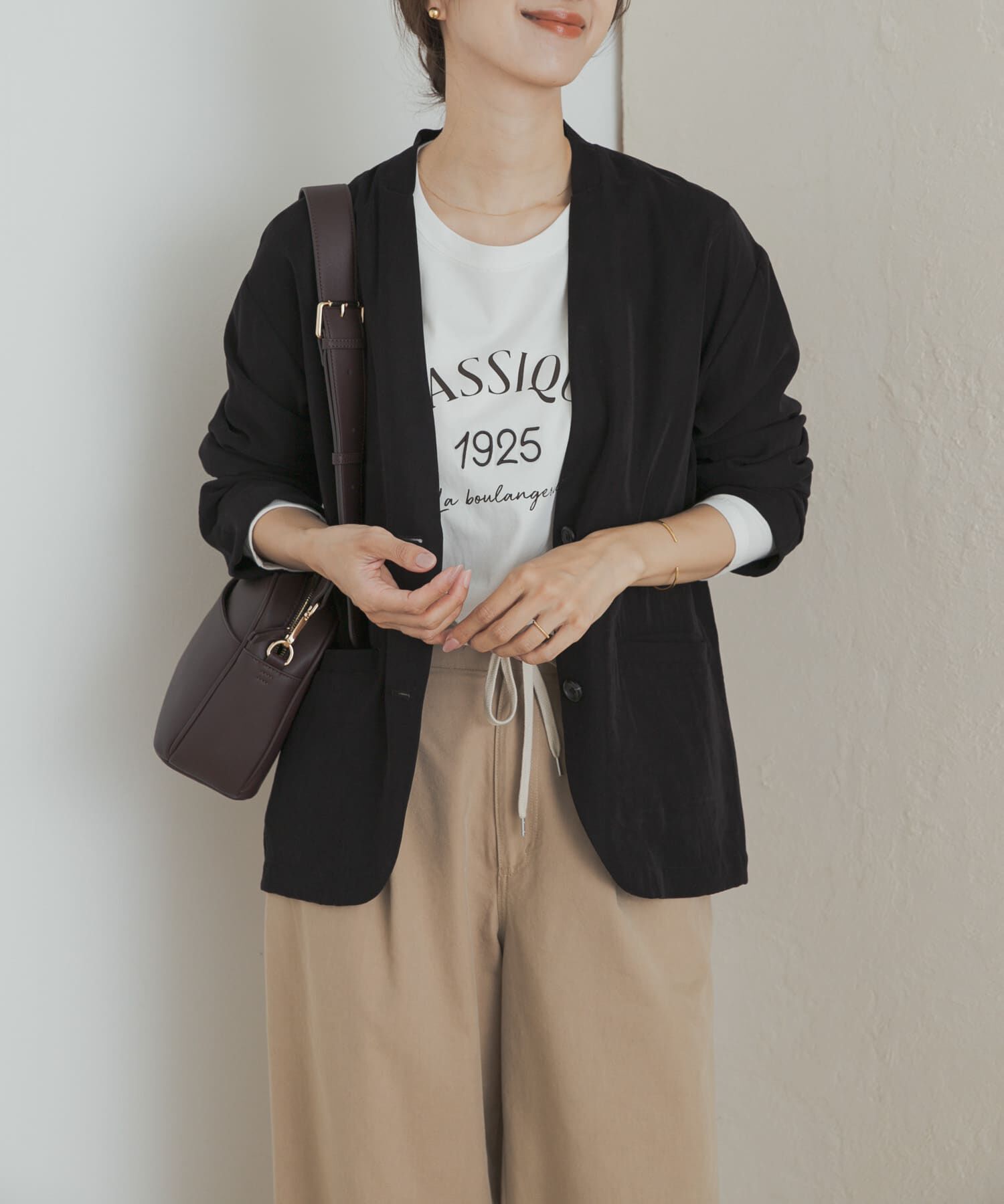 URBAN RESEARCH DOORS「ノーカラージャケット」|ノーカラージャケット|ブラック