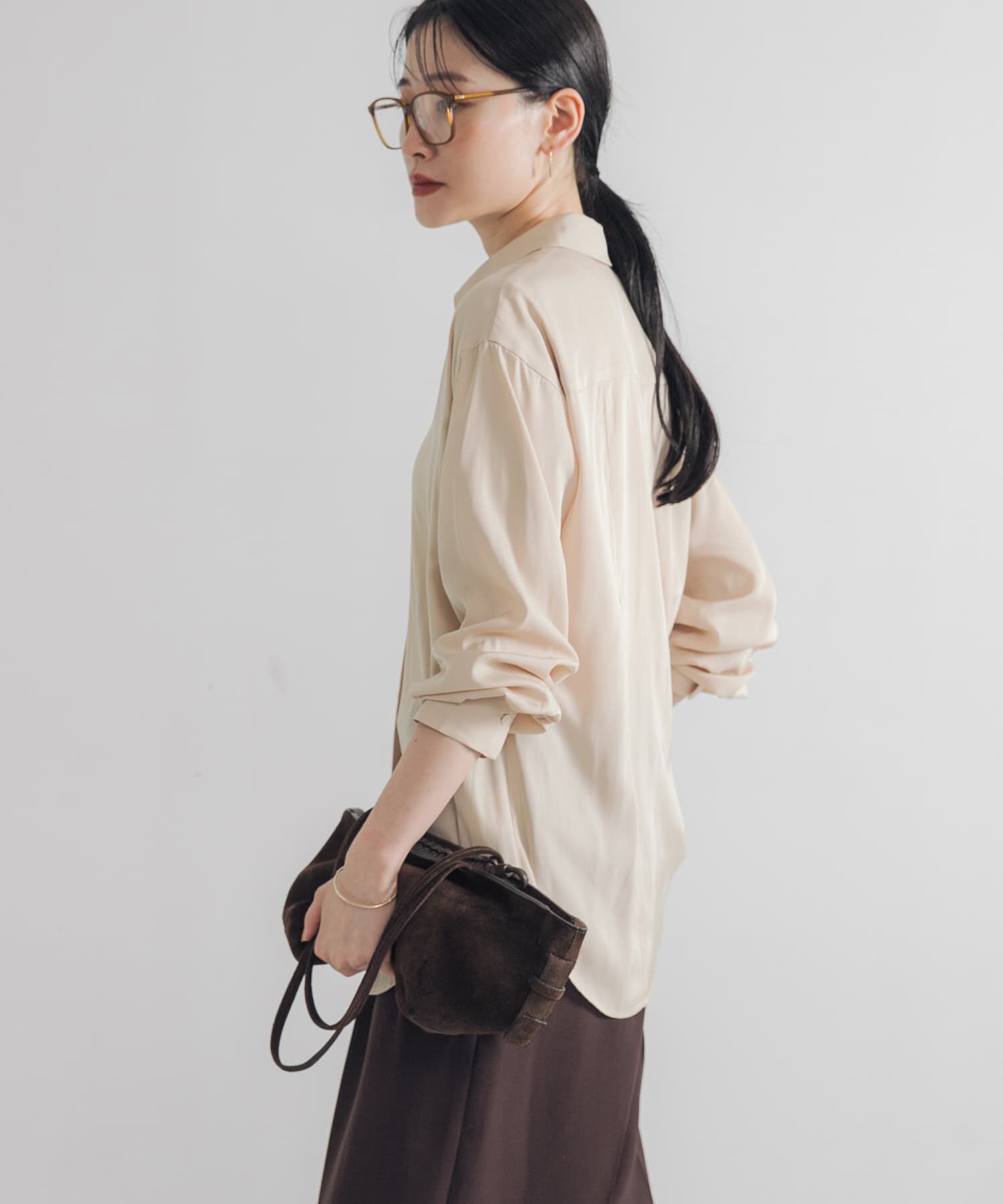 URBAN RESEARCH「レギュラーカラーシルキーシャツ」|Tシャツ・カットソー|