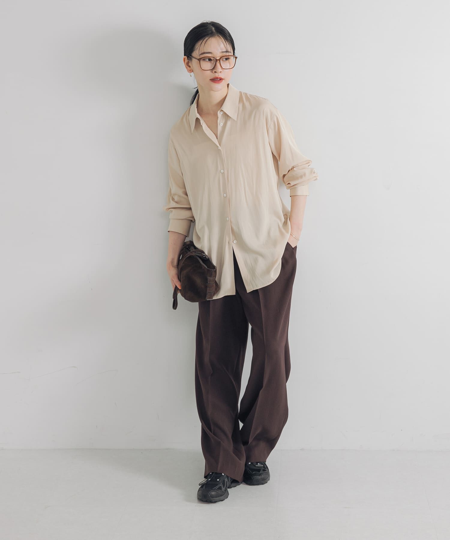 URBAN RESEARCH「レギュラーカラーシルキーシャツ」|Tシャツ・カットソー|