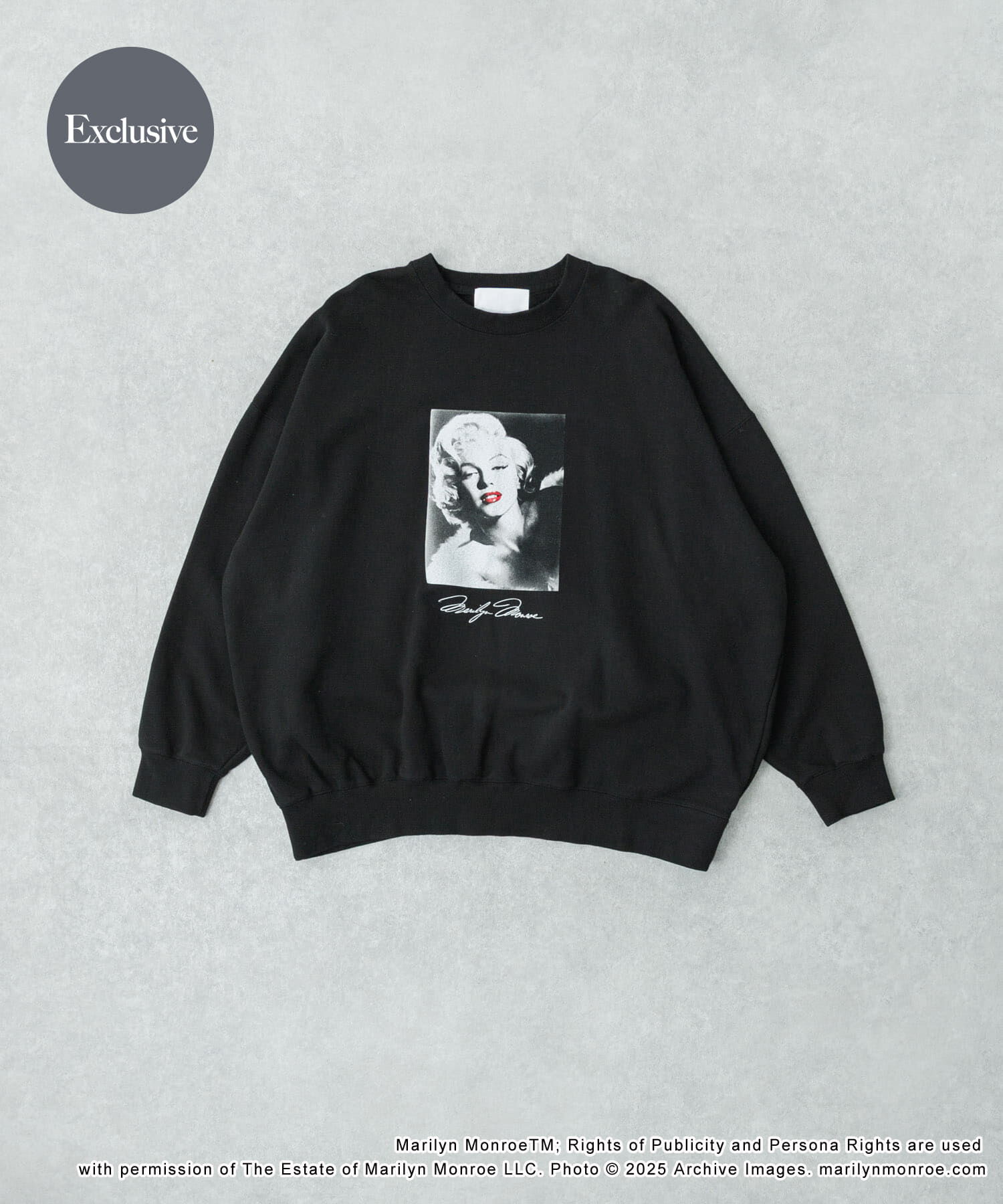 URBAN RESEARCH「『別注』GOOD ROCK SPEED&times;URBAN RESEARCH　MARILYN MONROE SWEAT」|スウェット・ジャージ|ブラック