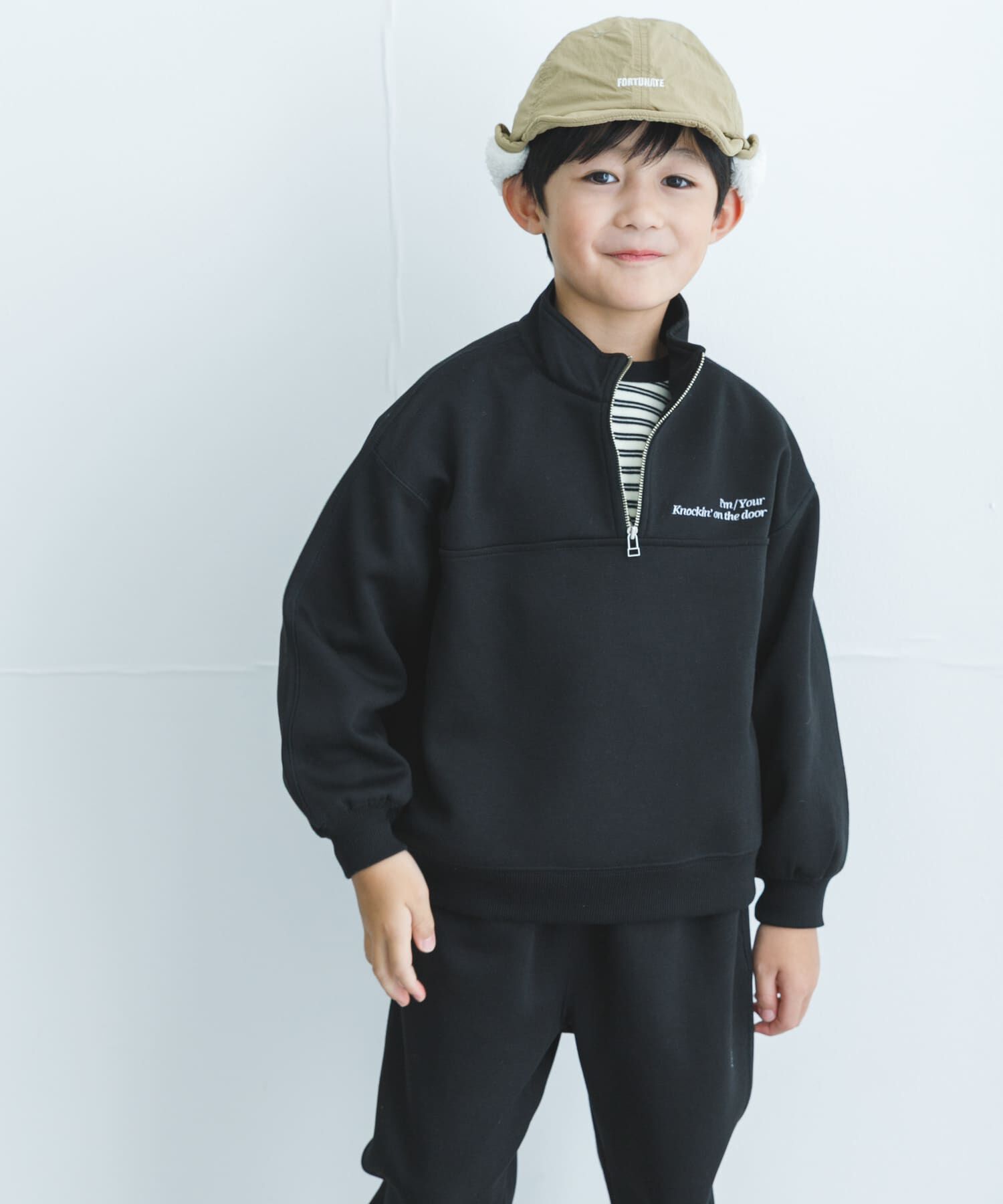 URBAN RESEARCH DOORS「『セットアップ対応』ハーフジップダンボールプルオーバー(KIDS)」|その他|