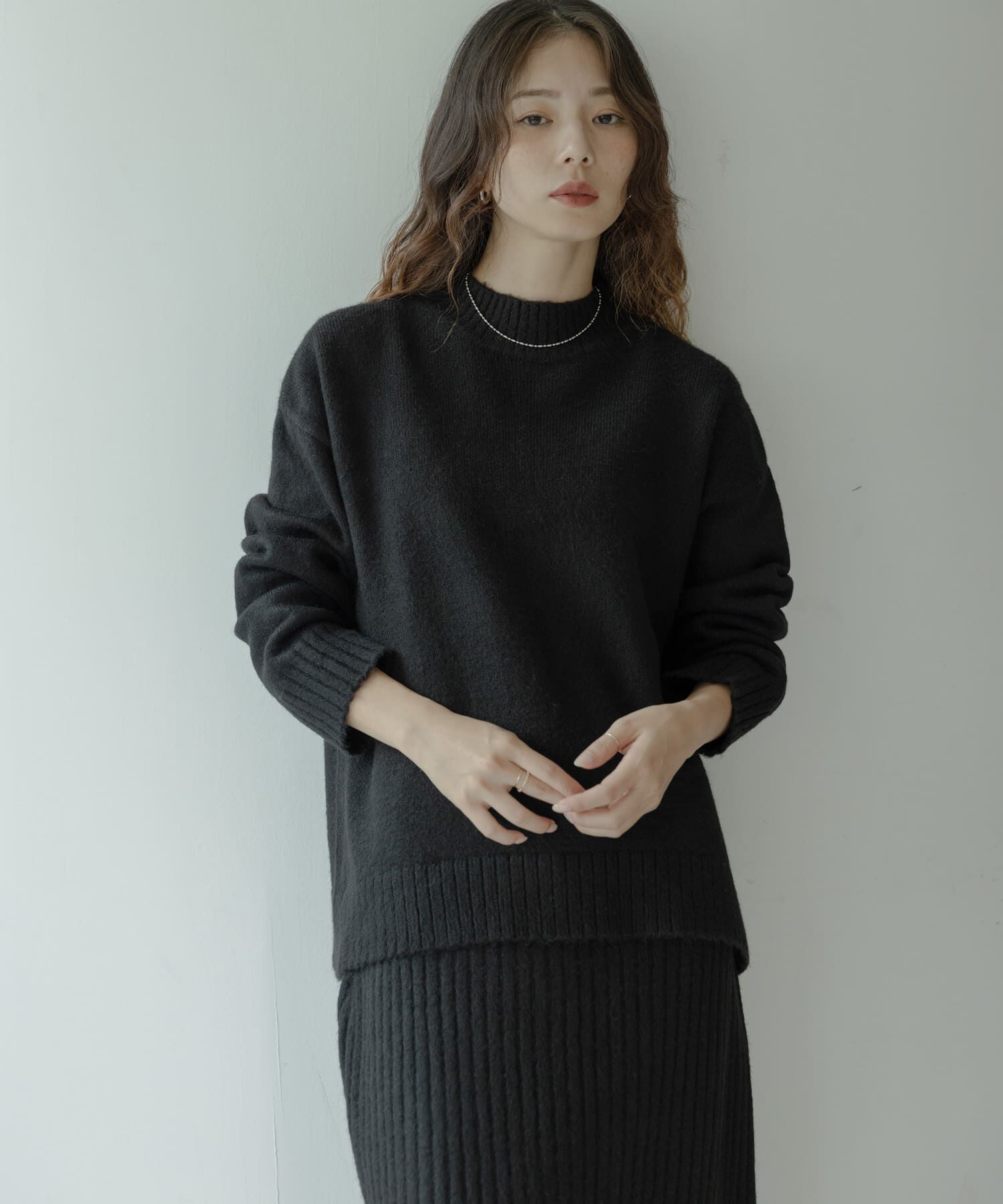 Sonny Label 「『WEB限定』モックネックニット&times;スカートセットアップ」|ワンピース|