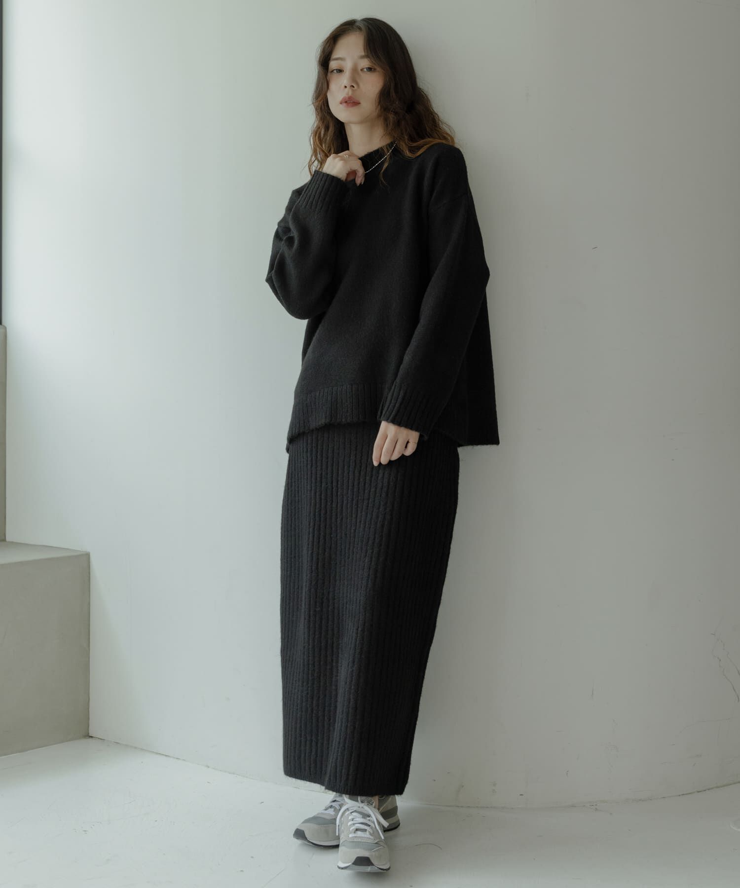 Sonny Label 「『WEB限定』モックネックニット&times;スカートセットアップ」|ワンピース|